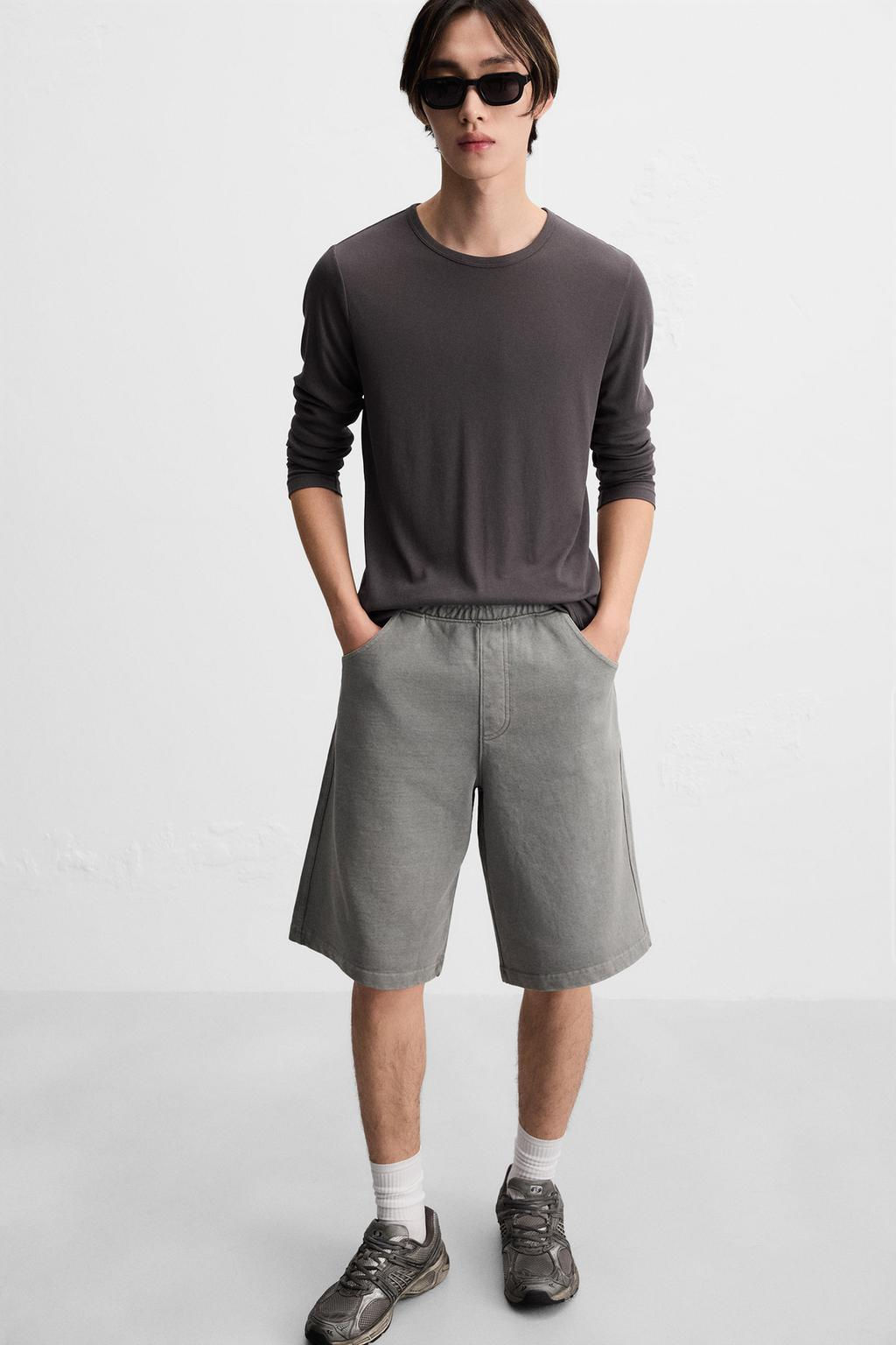 BAGGY FIT JOGGER BERMUDA SHORTS - Zara фото 15