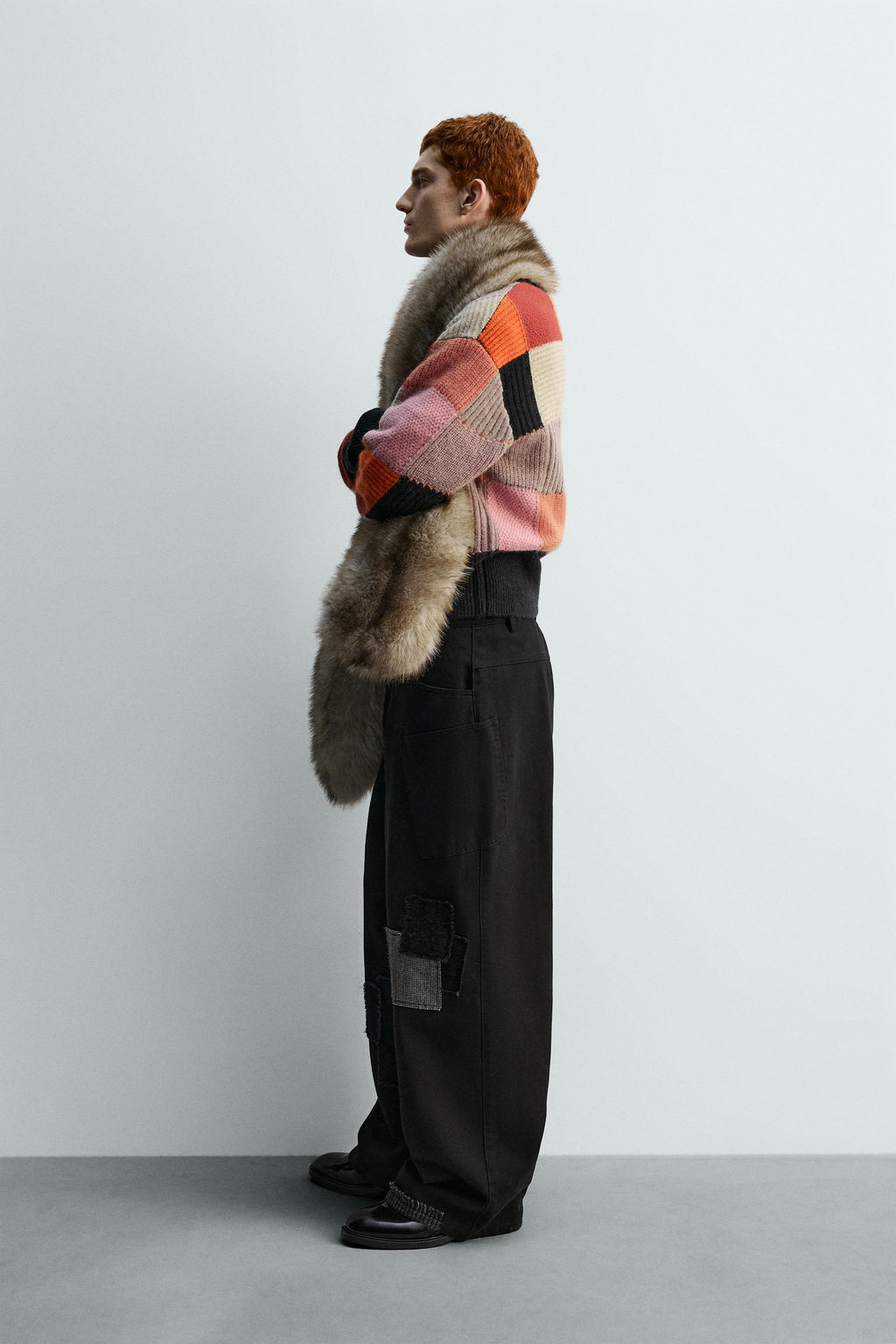 PATCHWORK JUMPER HARRY LAMBERT FOR ZARA X DISNEY  фото 4