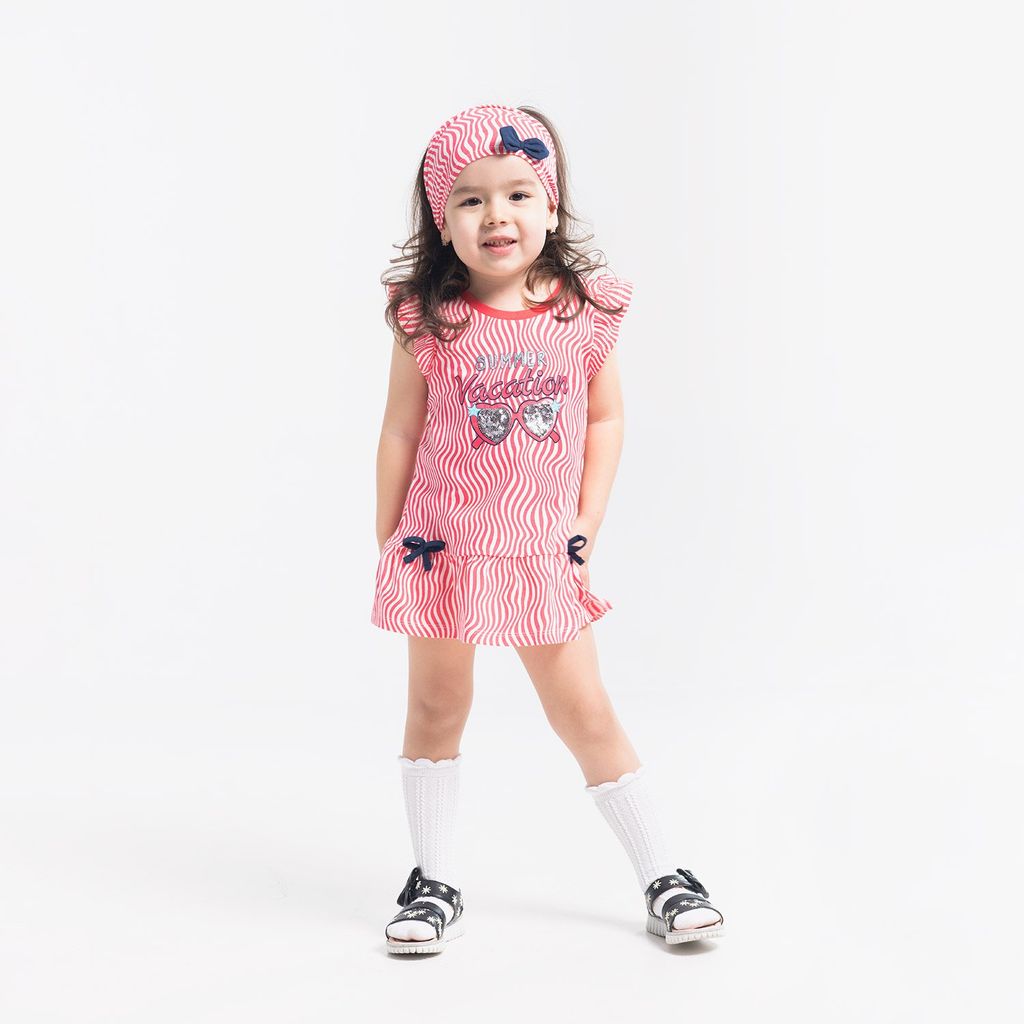 CRB wear/CSKG 62701-25-273 Платье модель туника для девочки, малиновый/Ex.Cherubino  фото 5