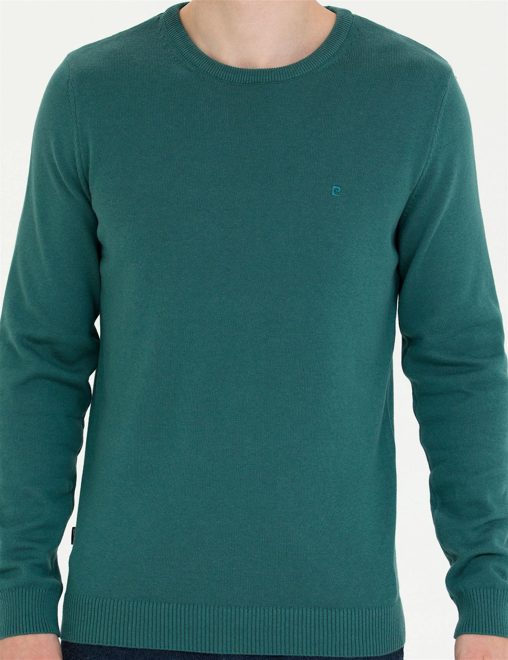 Ye_il Slim Fit Bisiklet Yaka Basic Triko Kazak - Pierre cardin фото 6