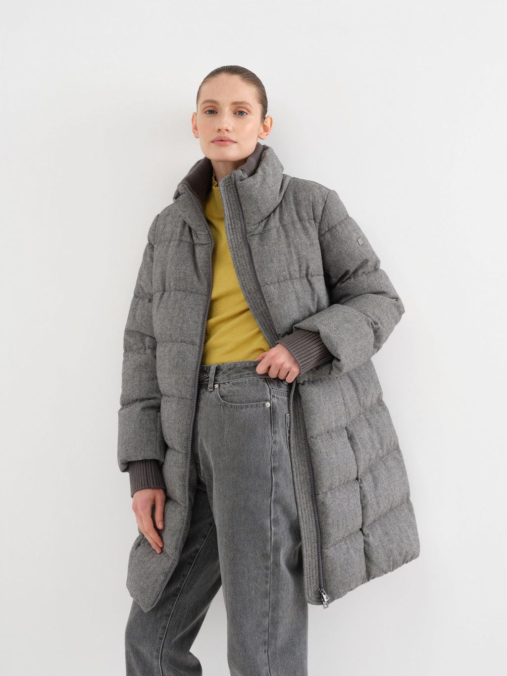 Conso/WDM 230569 - grey Пуховое пальто  фото 2