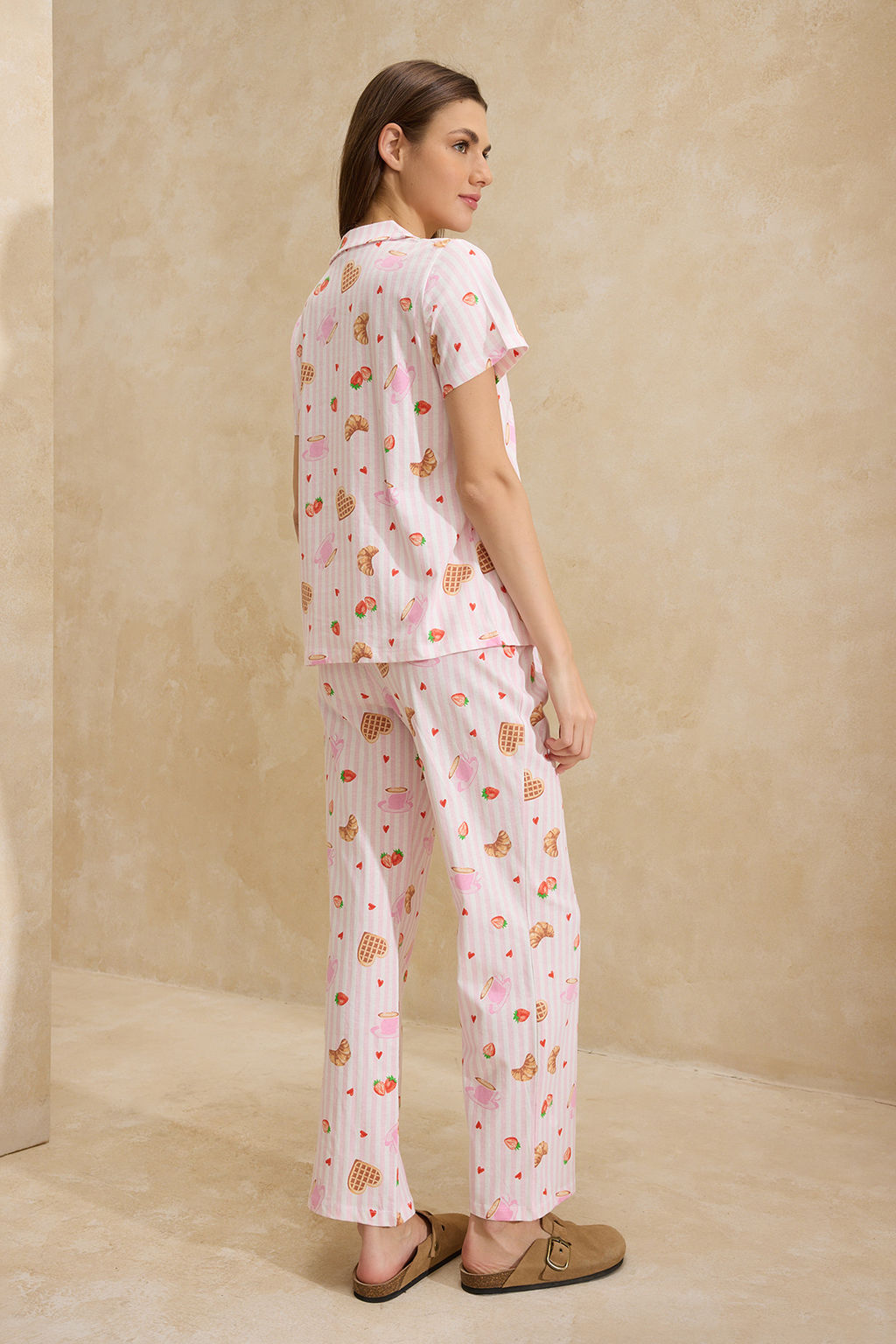 Pembe-Cok Renkli %100 Pamuk Eglence Desenli Orme Pijama Tak?m? THMSS26PT00008 - Trendyolmilla фото 11