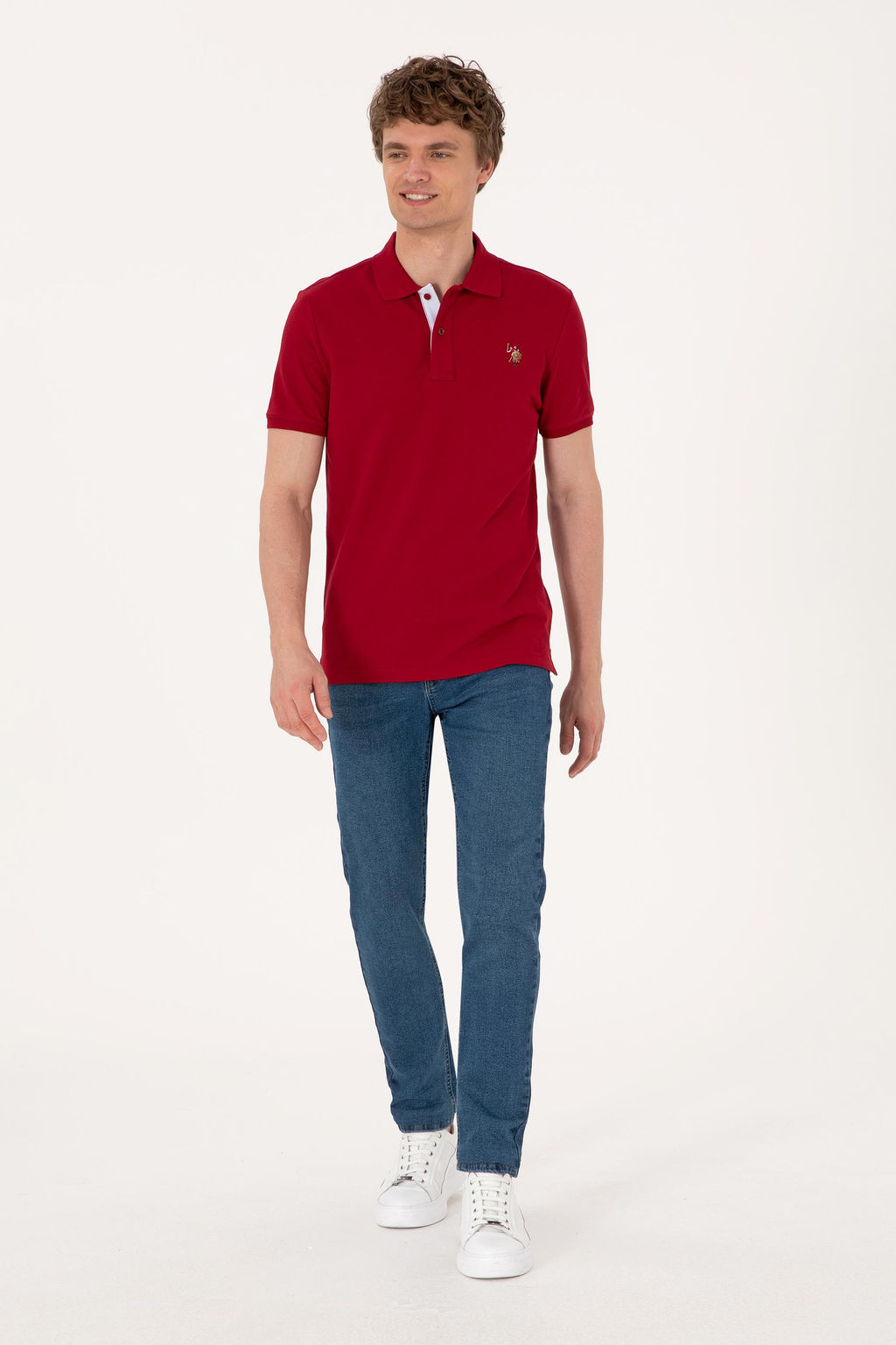 Erkek Slim Fit Polo Yaka Bordo Basic Ti__rt Sepette S_rpriz _ndirim - U.s. polo assn фото 4