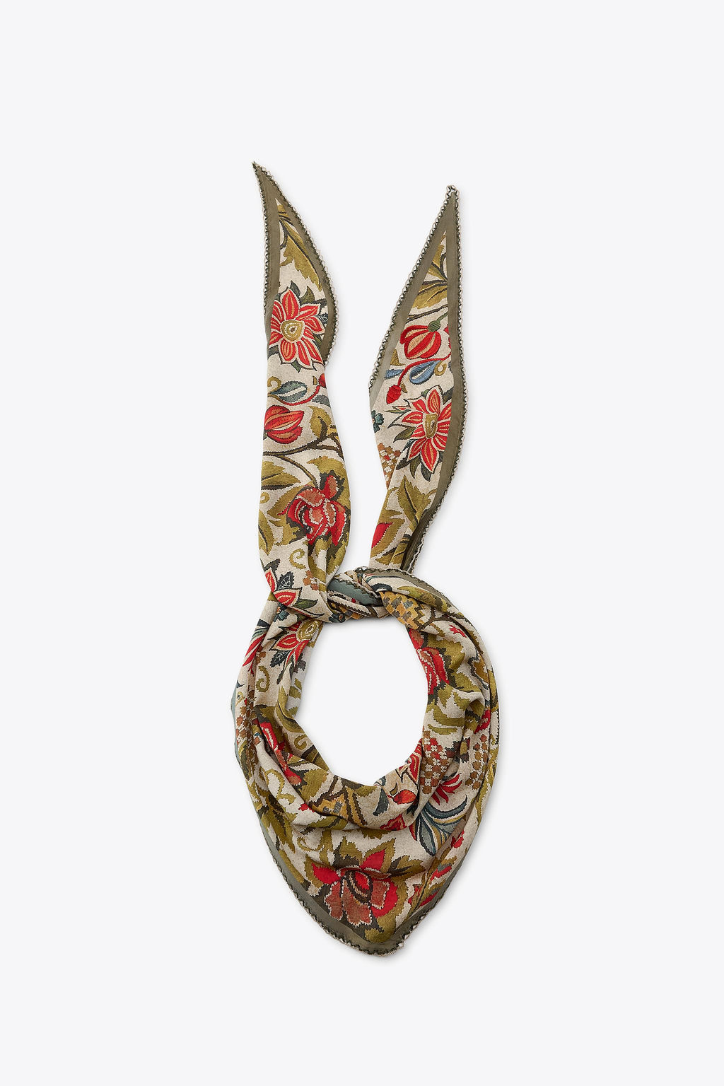 FLORAL PRINT LACE BANDANNA - Zara фото 2