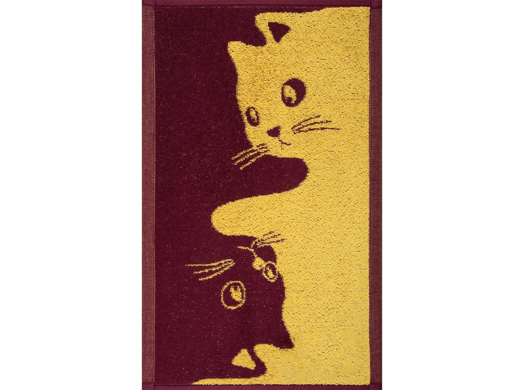 Полотенце махровое 1с105.413ж1 Инь-ян-коты(кр.дерево1) 50х30 см