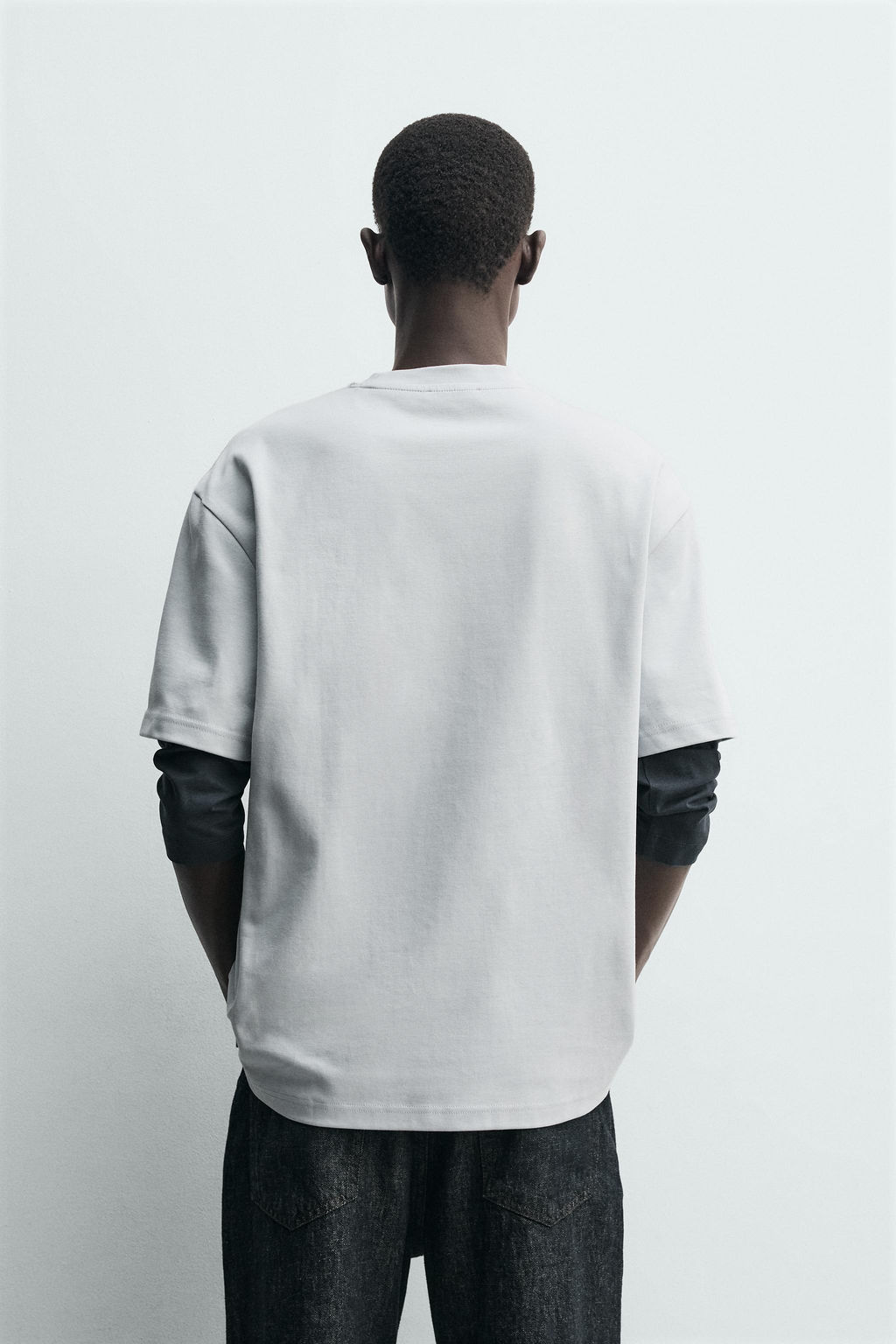 CAMISETA RELAXED FIT INTERLOCK /04 / Azul cielo - Zara фото 3