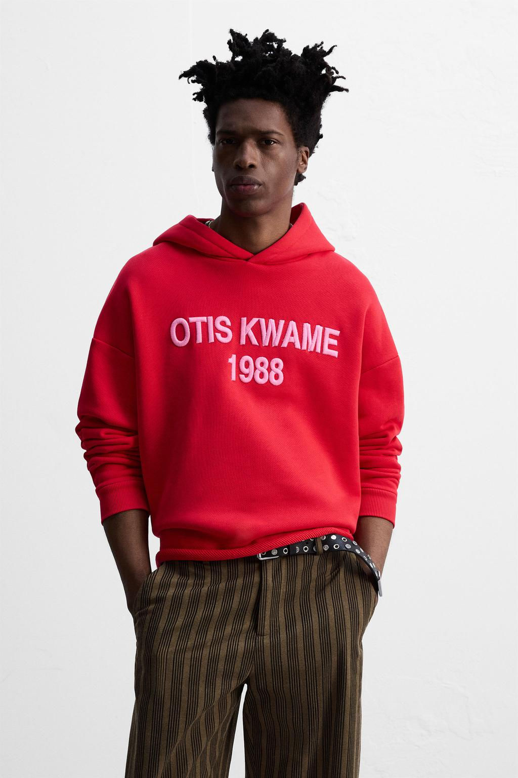 EMBROIDERED HOODIE  OTIS KWAME KYE QUAICOE - Zara фото 3