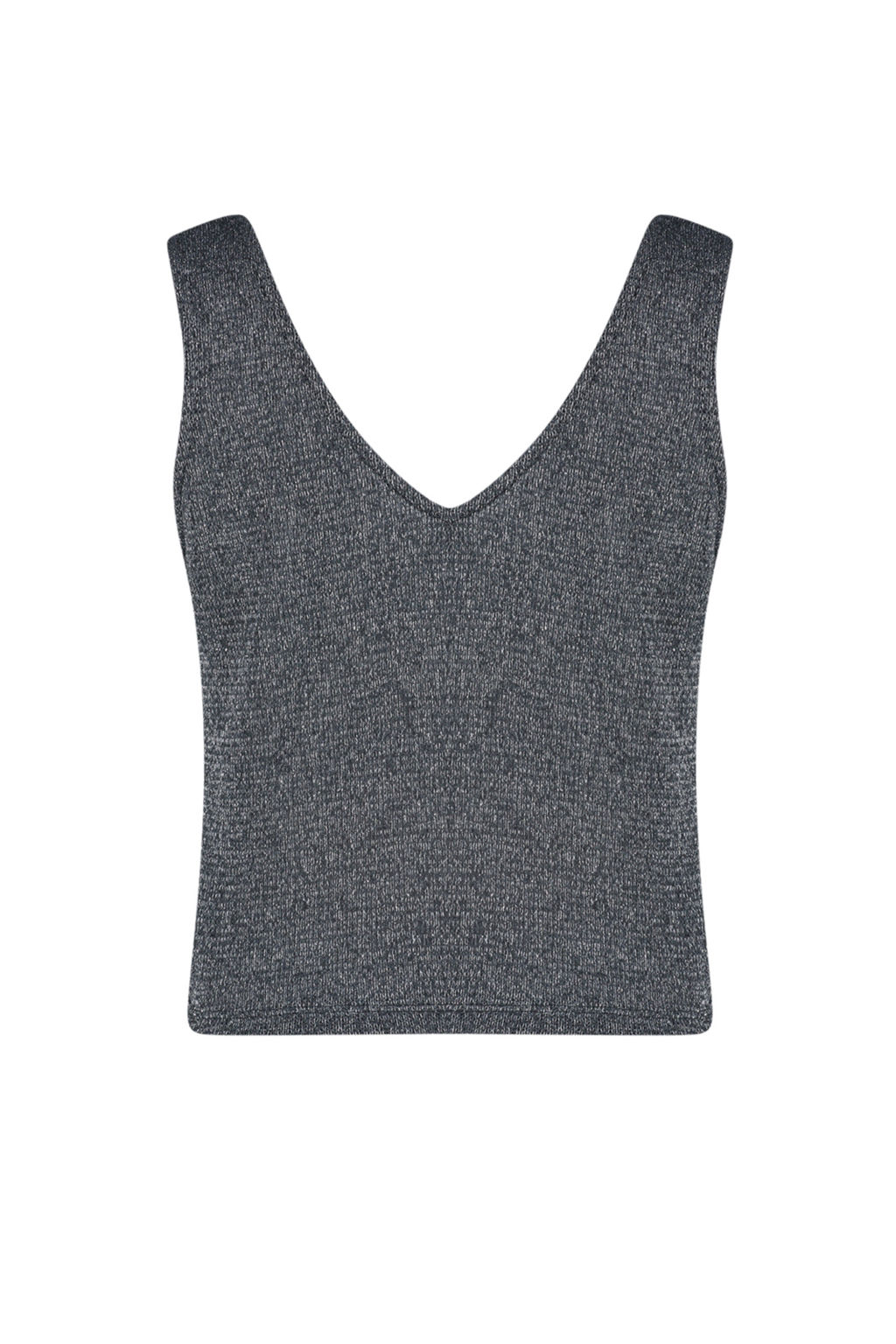 Gri Ince Basic V-Yaka Triko Bluz TWOSS23BZ00678 - Trendyolmilla фото 7