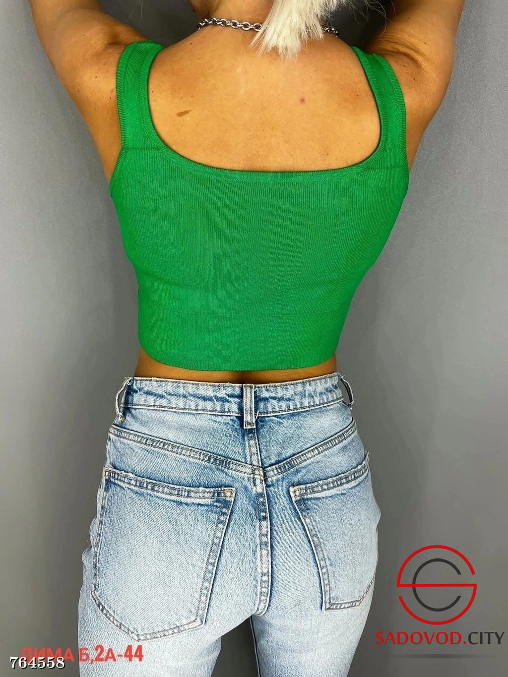 Женский однотонный топик с поролоном - Fiona фото 4
