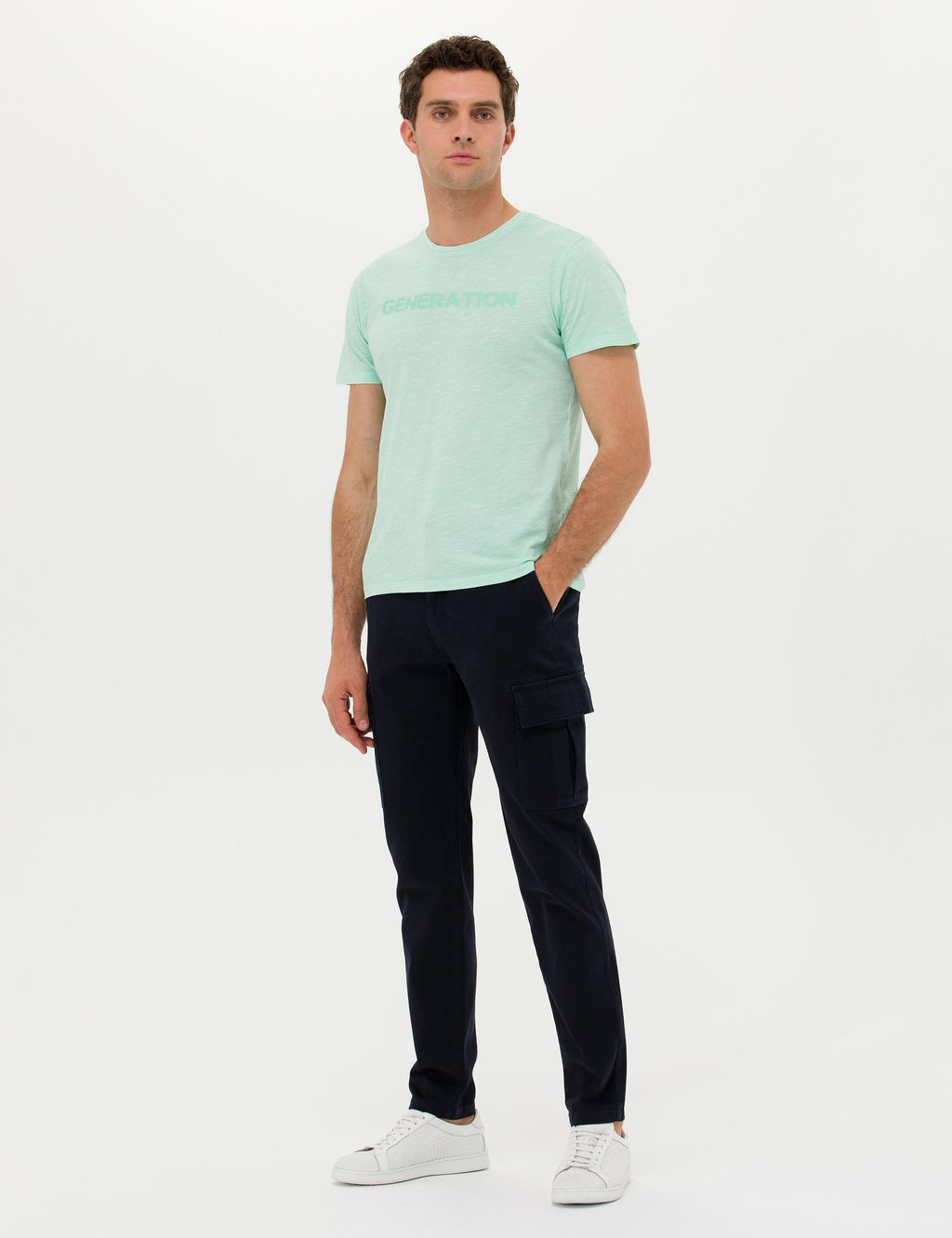 YESIL Slim Fit Bisiklet Yaka T-Shirt