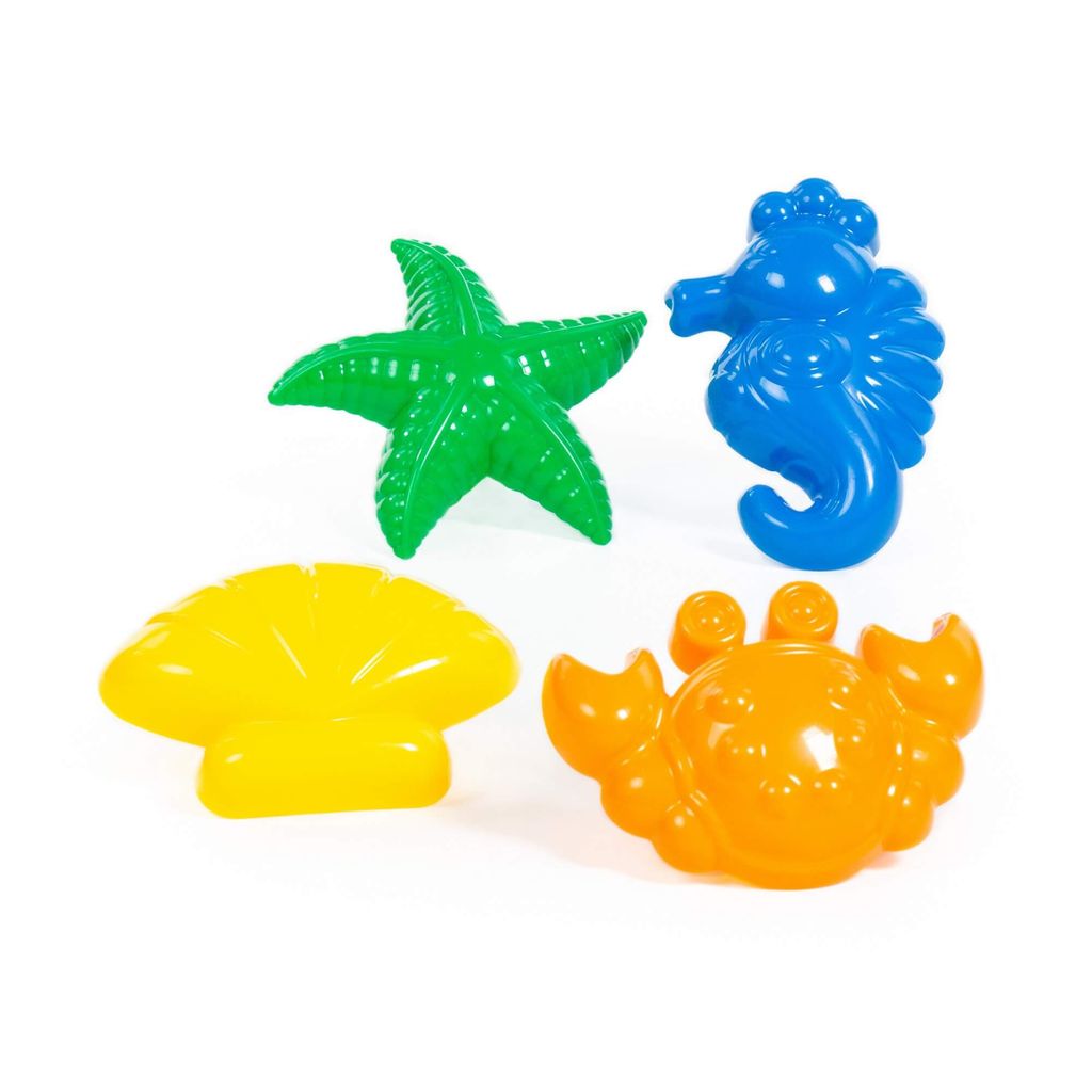 Формочки (краб №2 + морской конёк + морская звезда №2 + ракушка №2) - Полесье фото 2