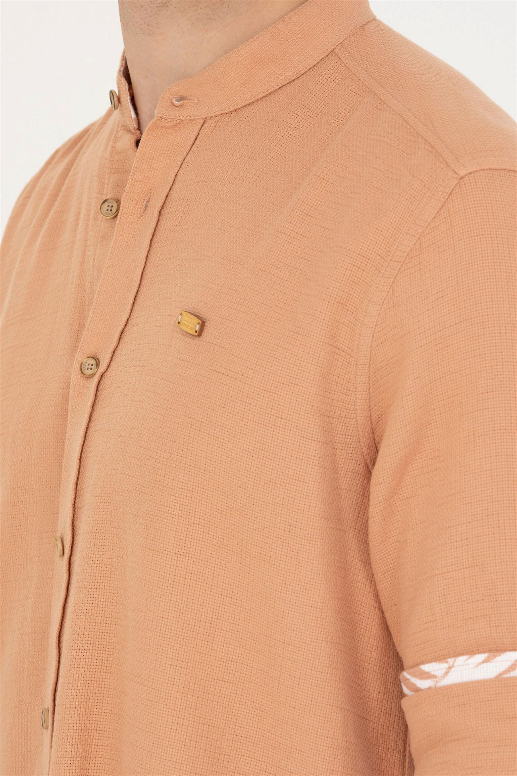 Мужская рубашка светло-коричневого цвета с длинным рукавом Неожиданная скидка в корзине - U.s. polo assn фото 7