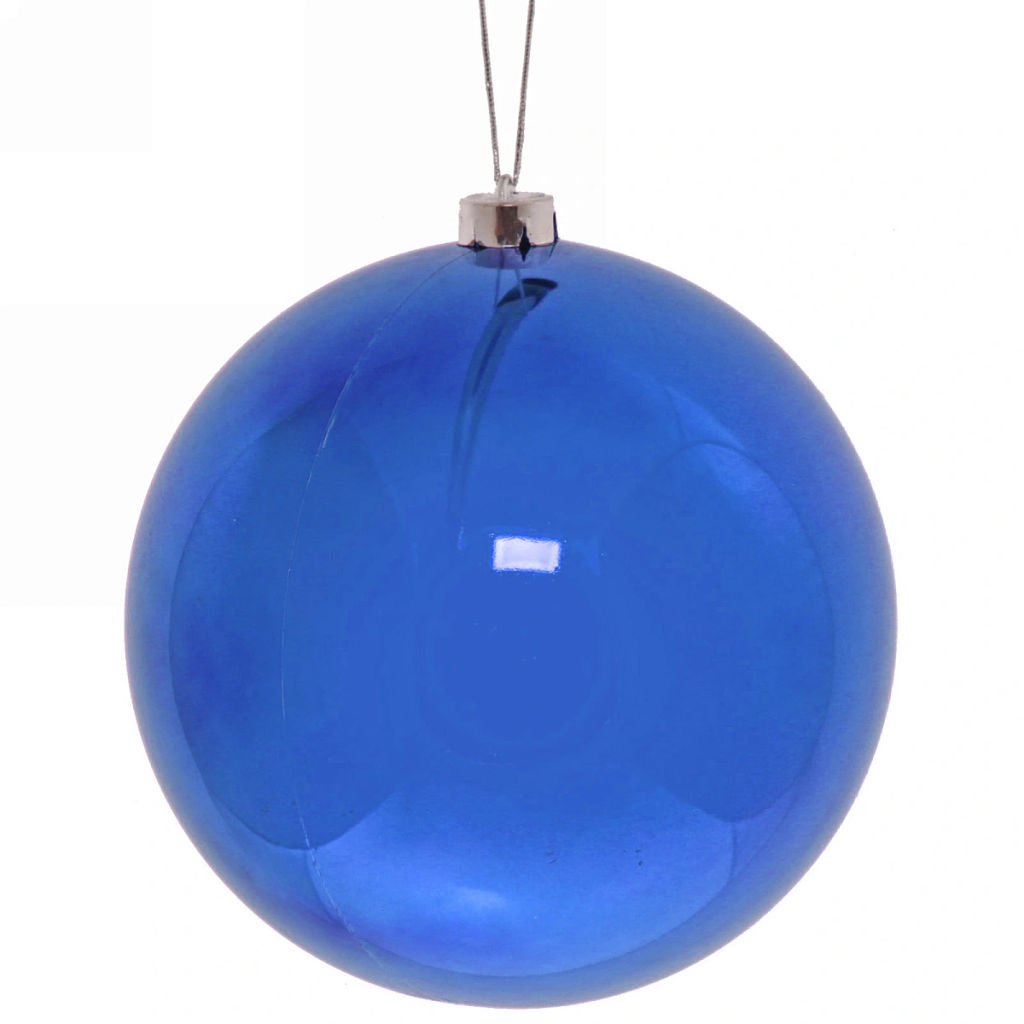 Новогодний шар 20 см "Глянец", синий