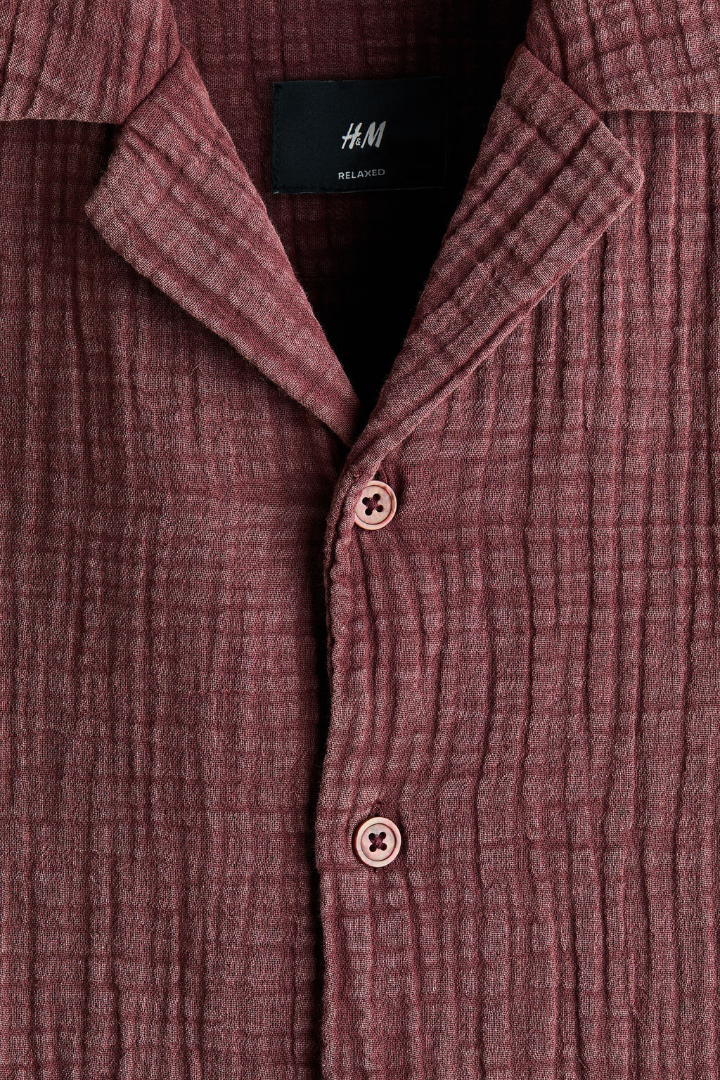 Camisa de muselina de manga corta Relaxed Fit - H&m фото 7