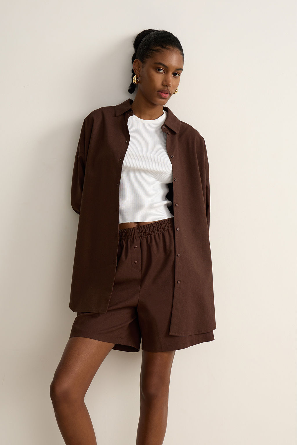 Шорты изо льна на резинке - Mollis фото 4