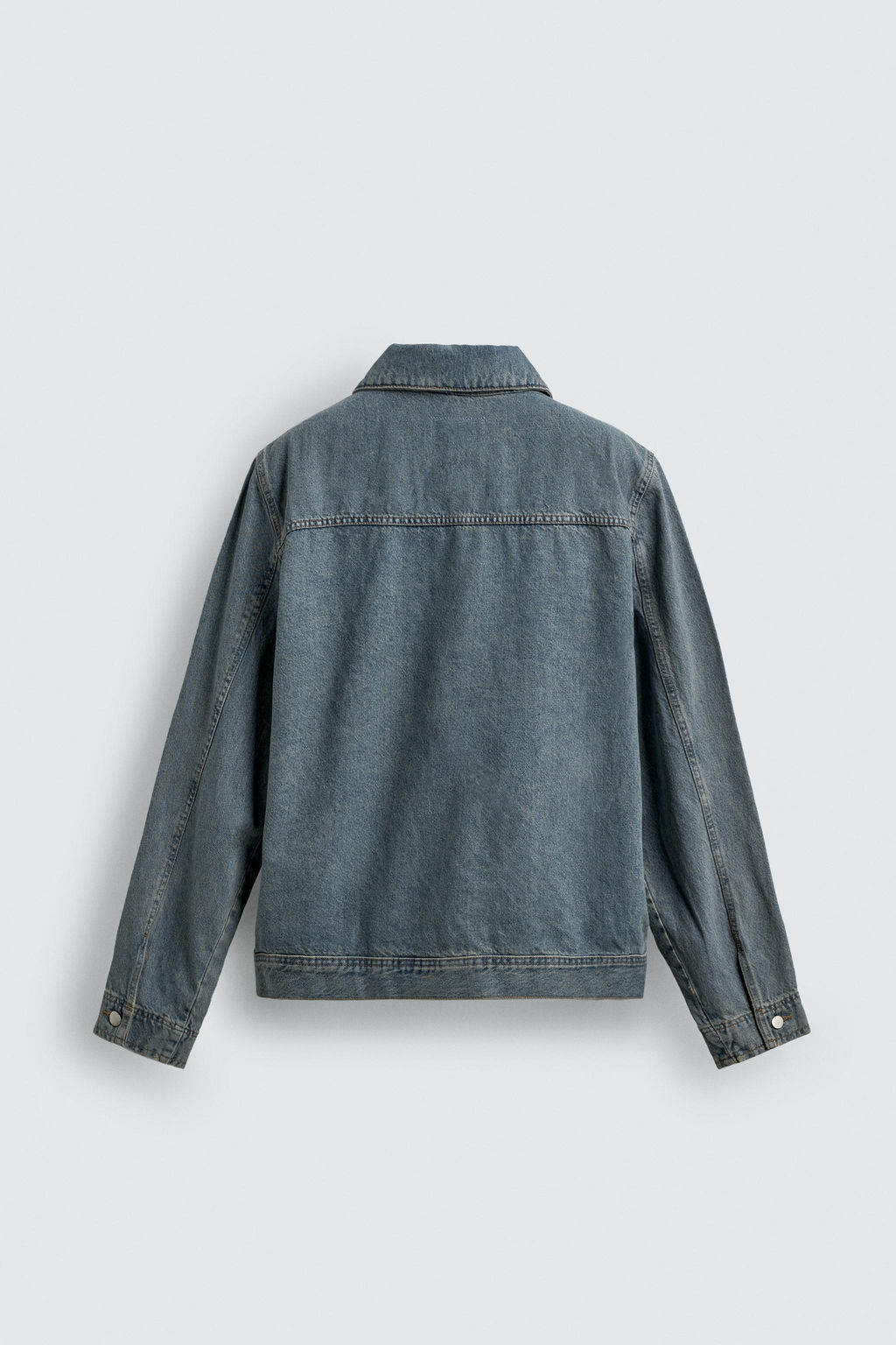 SOBRECAMISA DENIM REGULAR FIT / Azul pastel - Zara фото 9