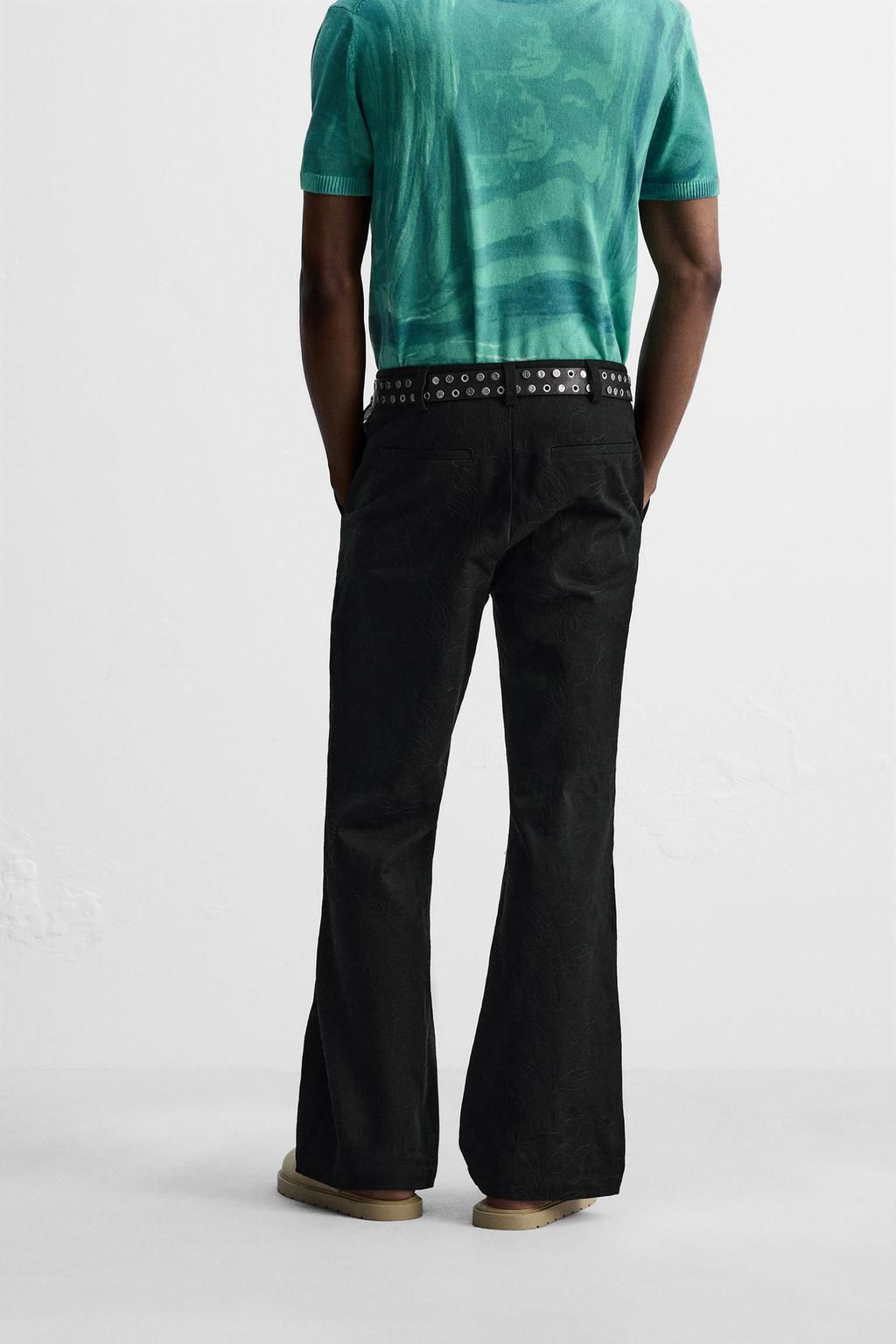 FLORAL EMBROIDERY TROUSERS - Zara фото 3