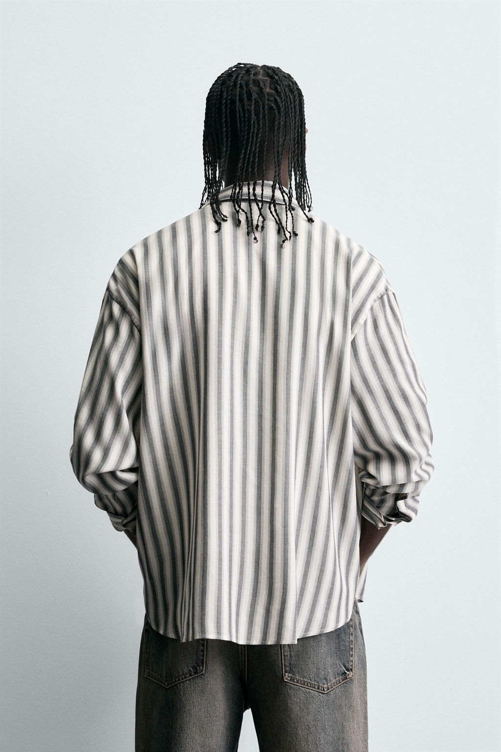 STRIPED COTTON-VISCOSE SHIRT - Zara фото 3