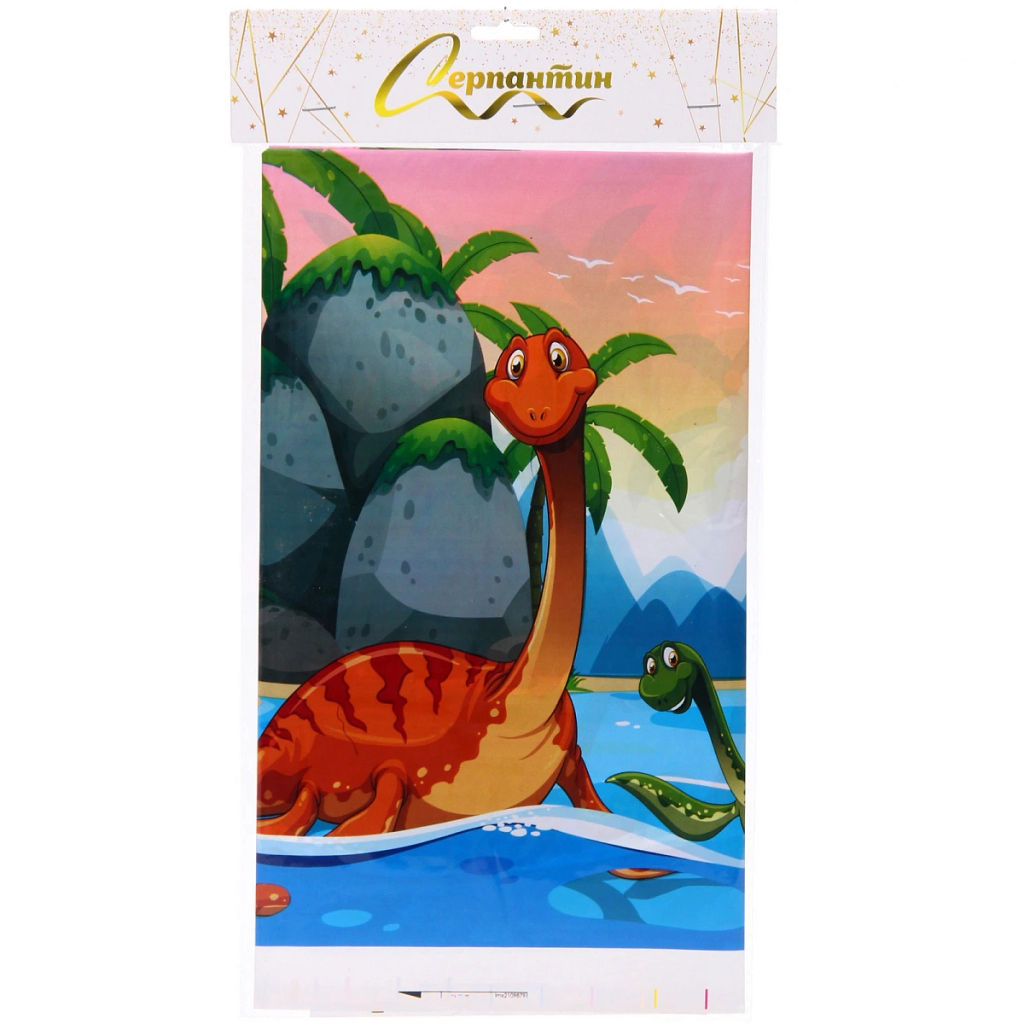 Скатерть "Мир динозавров" 108*180 см, пвх