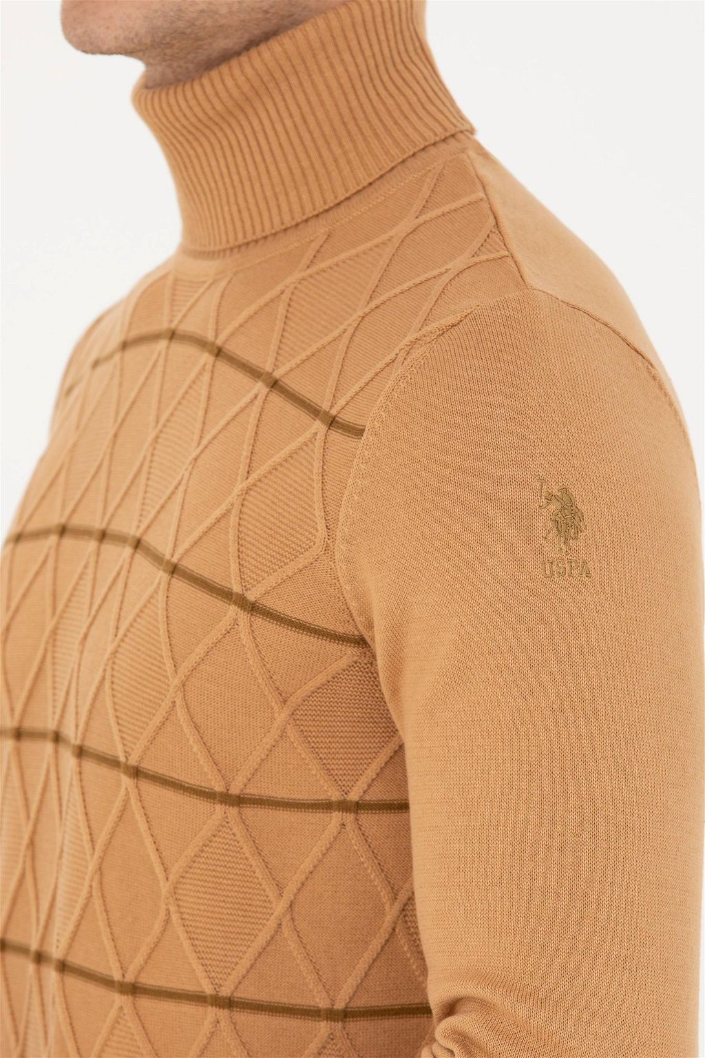 U. S. Polo Assn Мужской песочный свитер - U.s. polo assn фото 14