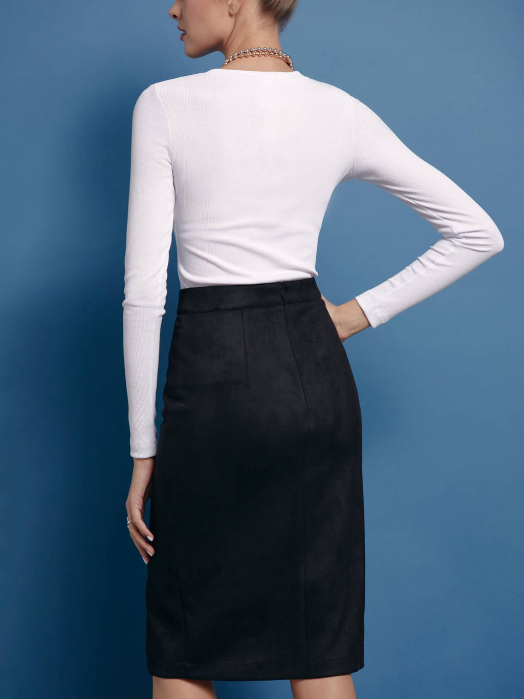 CONTE Замшевая юбка с ассиметричным разрезом LU 1413 black black