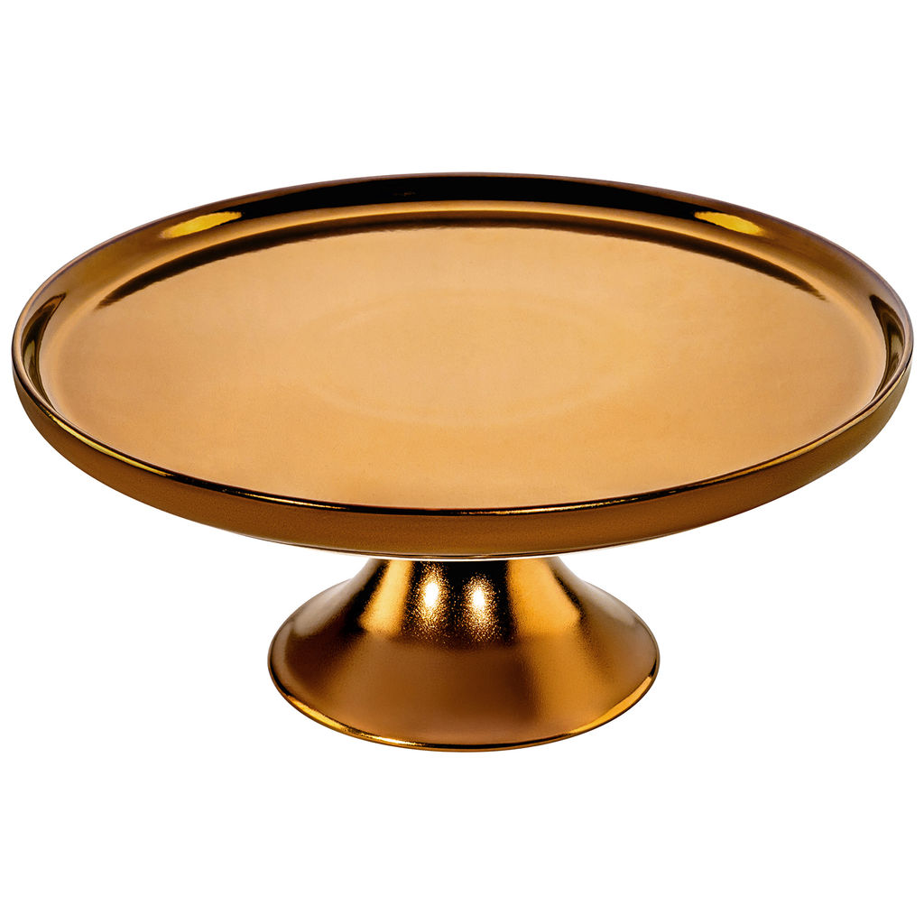 Блюдо на ножке 26*26*11 см "Бронза", с бортиком