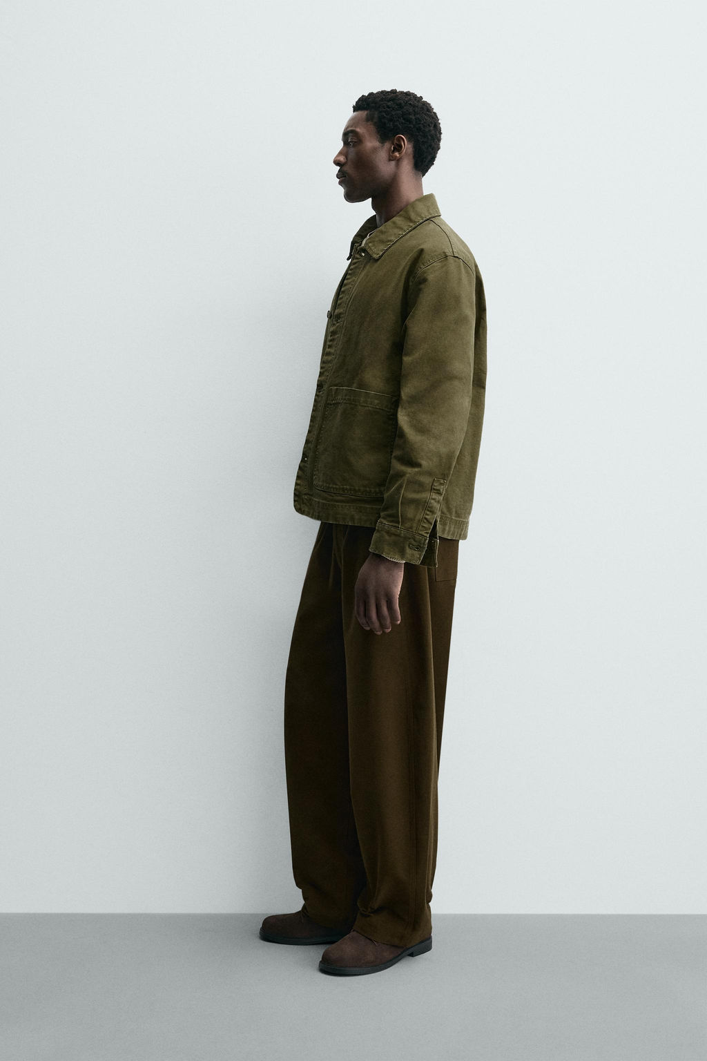 SOBRECAMISA RELAXED FIT BOLSILLOS / Musgo - Zara фото 4