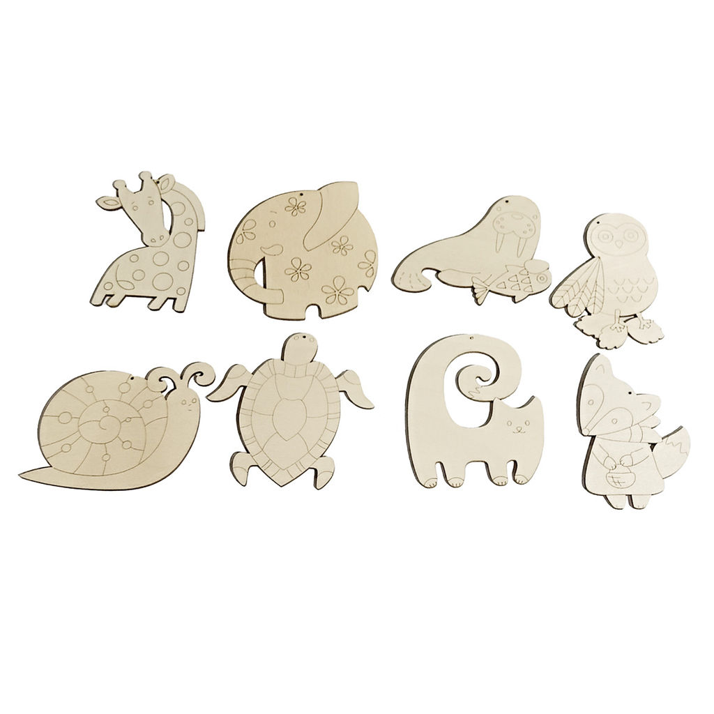 Заготовка для декорирования Mr. Carving ВД-1221 Набор подвесок Животные фанера 9 х 9 х 0.3 см