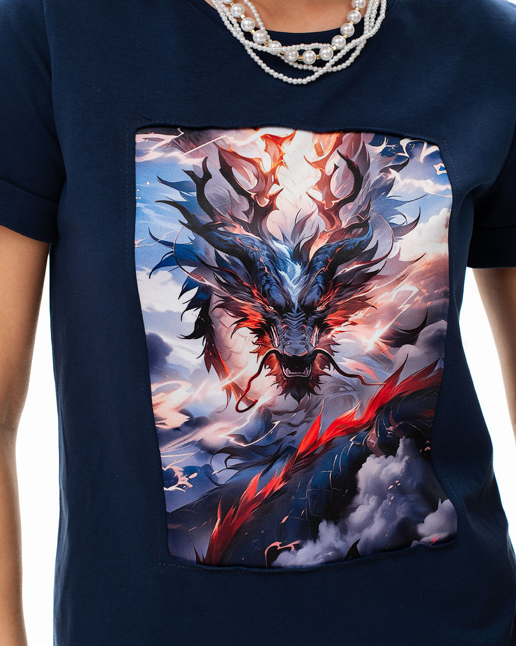 Футболка с шелковой вставкой - Sahar art lab фото 3