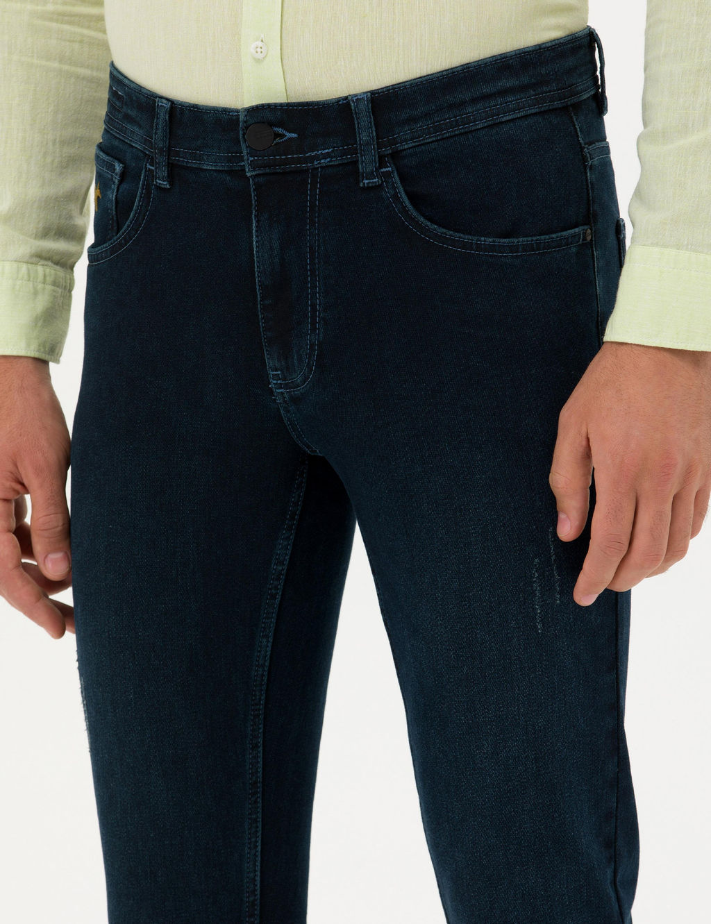 Темно-синие зауженные джинсы - Cacharel фото 5