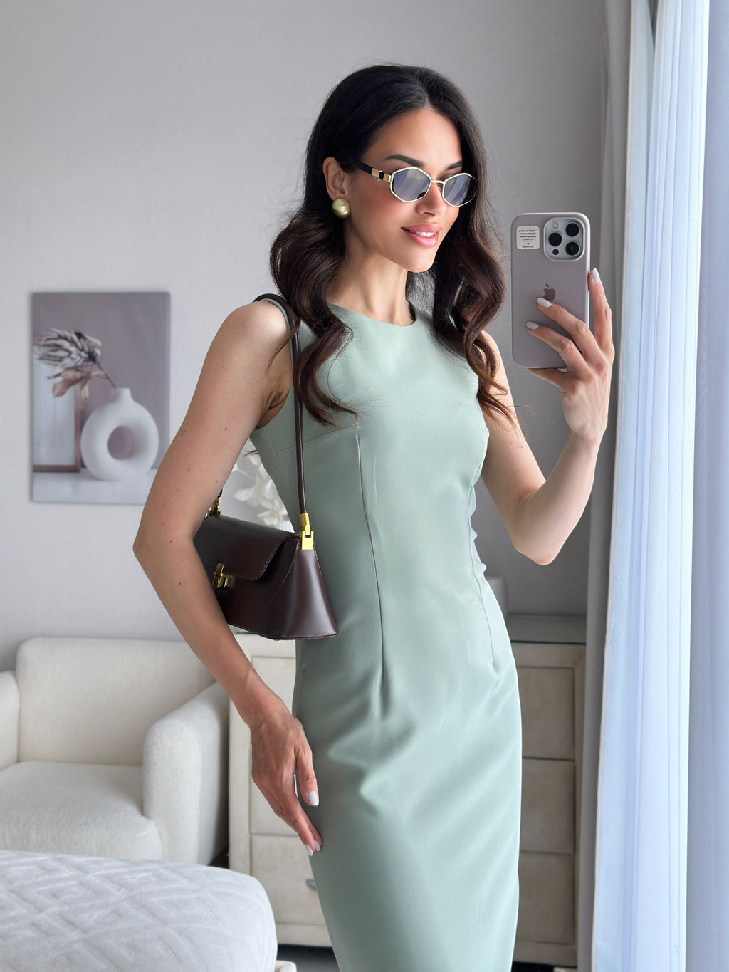 Платье Ассия (фисташковый) - Nadi bordo фото 3