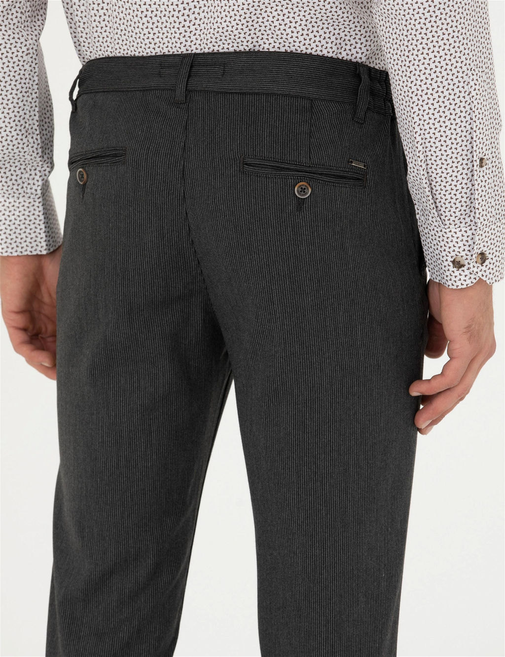 Antrasit Slim Fit Kanvas Pantolon - Pierre cardin фото 7