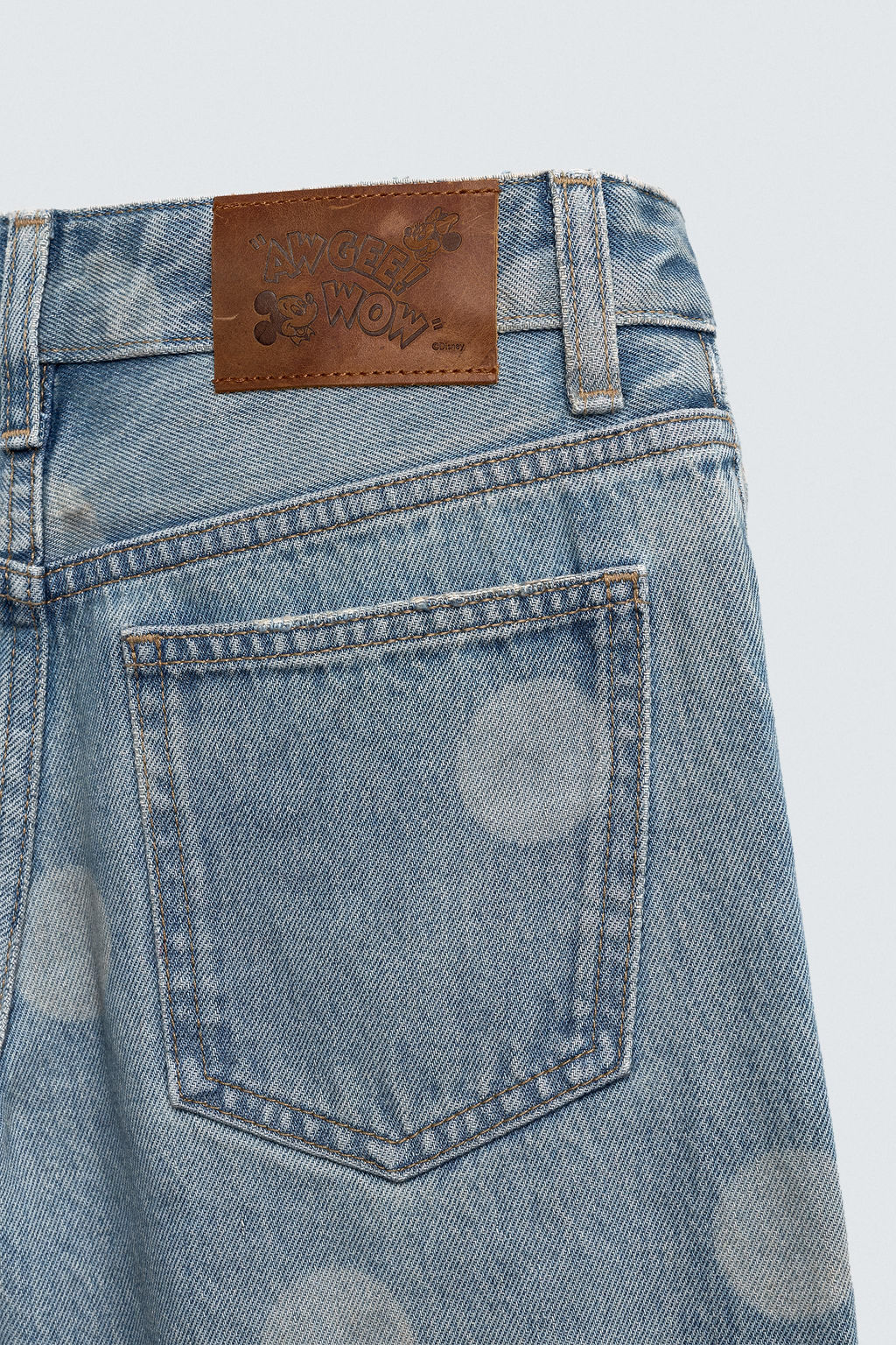 WASHED POLKA DOT BALLOON JEANS HARRY LAMBERT FOR ZARA X DISNEY  фото 4