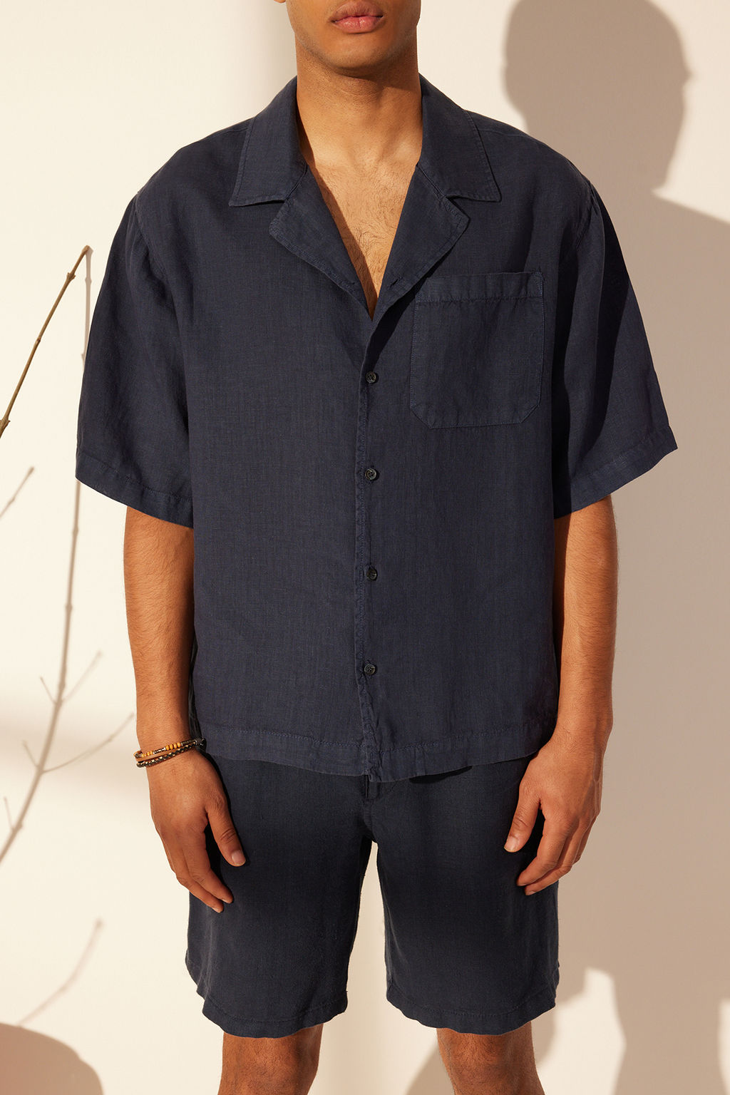 TRENDYOL MAN Premium Lacivert %100 Keten Oversize Fit Gomlek TMNSS24GO00059 - Trendyolmilla фото 8