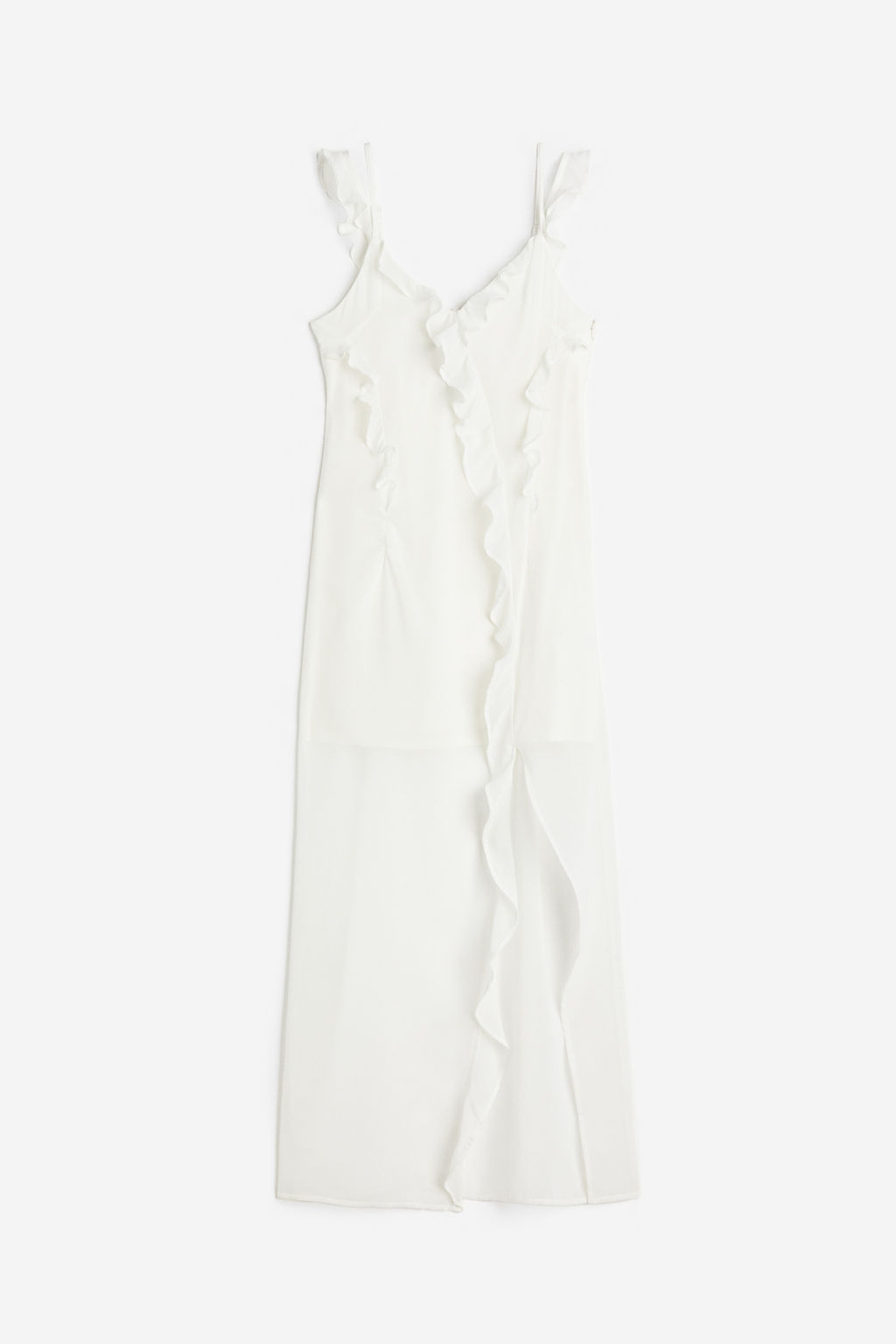 Vestido de gasa con volantes