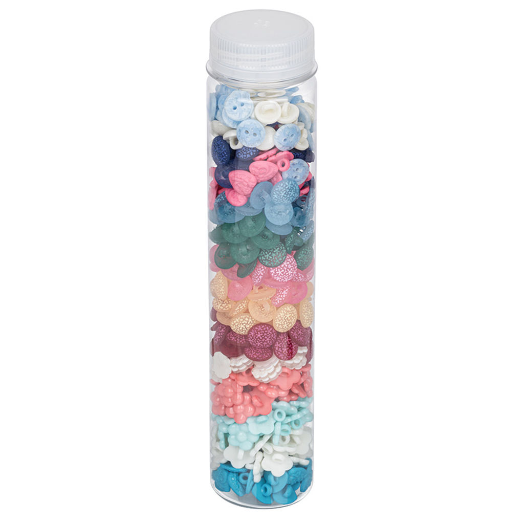 Gamma Контейнер для пуговиц T-040 пластик d 4 см x 20 см 20 шт прозрачная