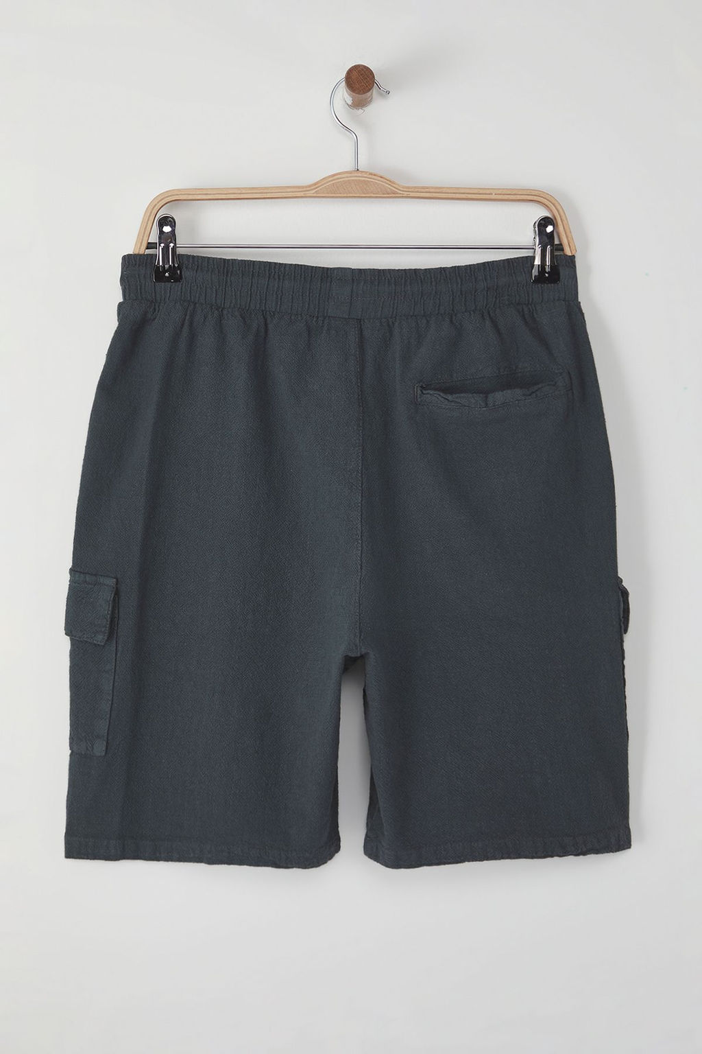TRENDYOL MAN Antrasit Loose Fit %100 Pamuk Keten Gorunumlu Dokulu Sort & Bermuda TMNSS25SR00007 - Trendyolmilla фото 11