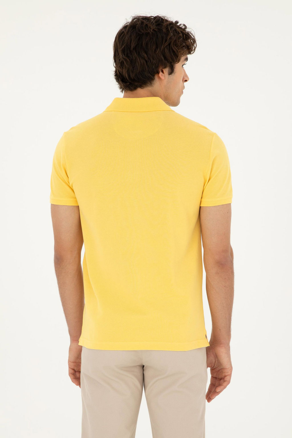 U. S. Polo Assn / Мужская желтая базовая футболка - U.s. polo assn фото 5