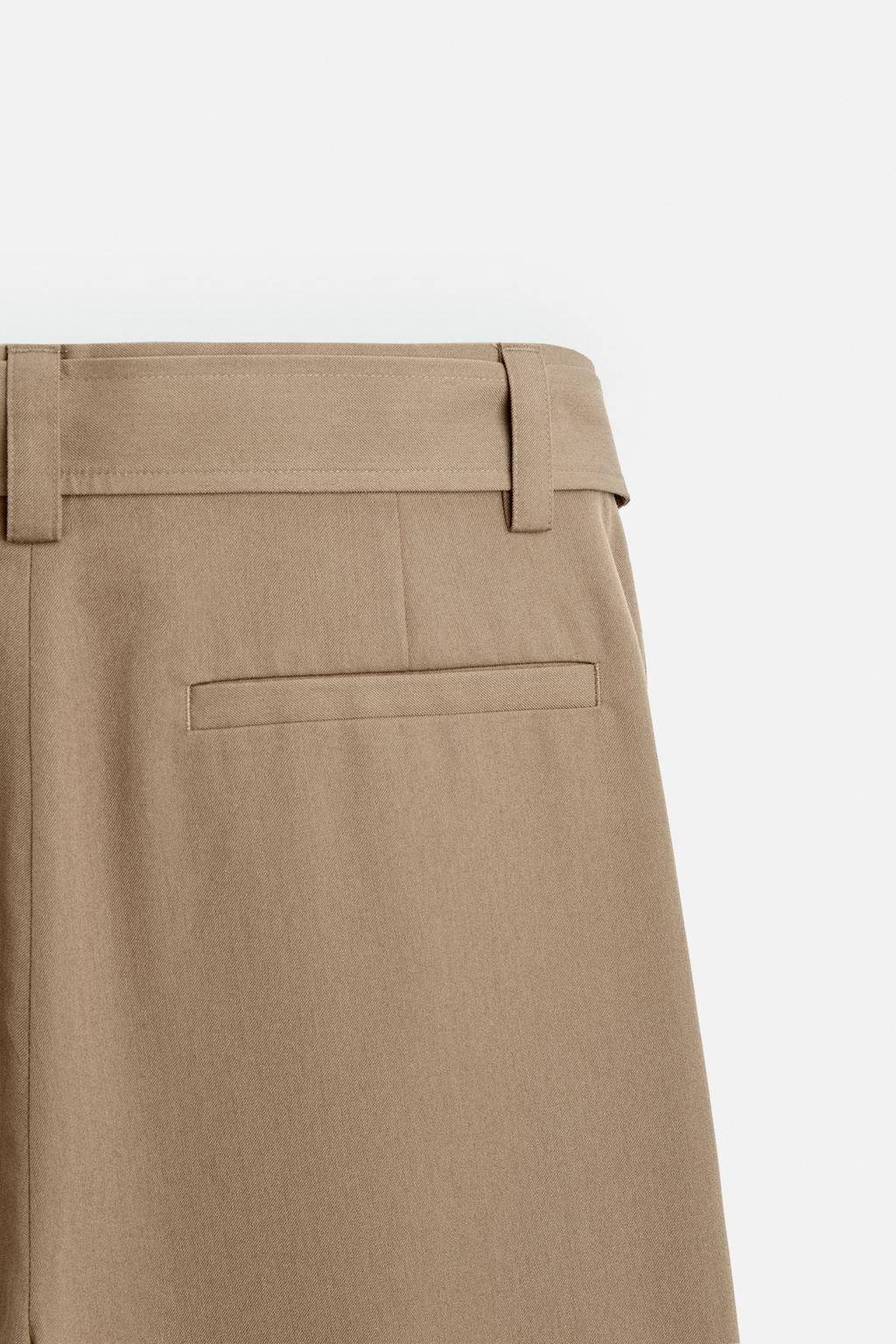 BELTED PLEATED TROUSERS - Zara фото 27