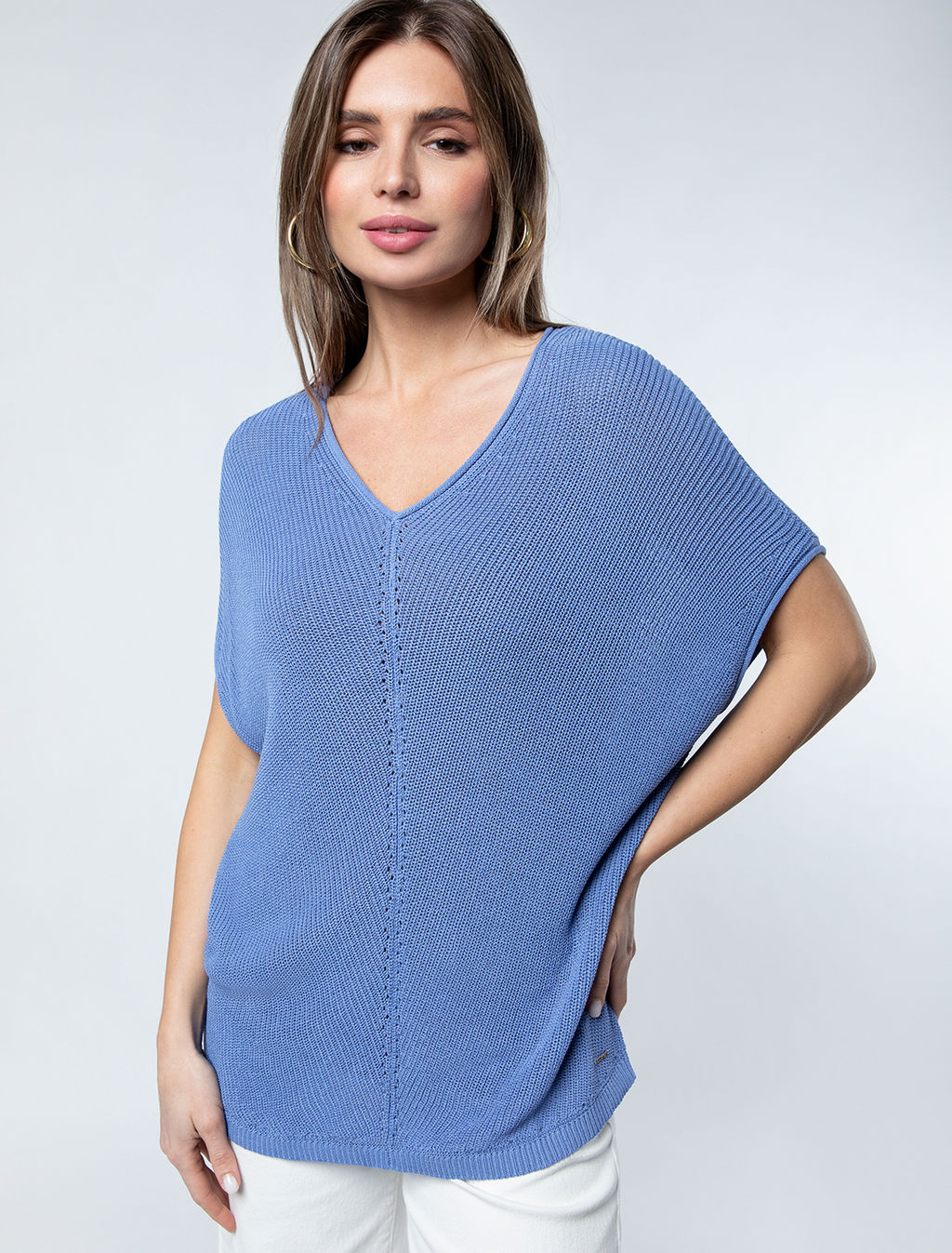 VILATTE / Джемпер из гладкой вискозы с лиоцеллом фото 2