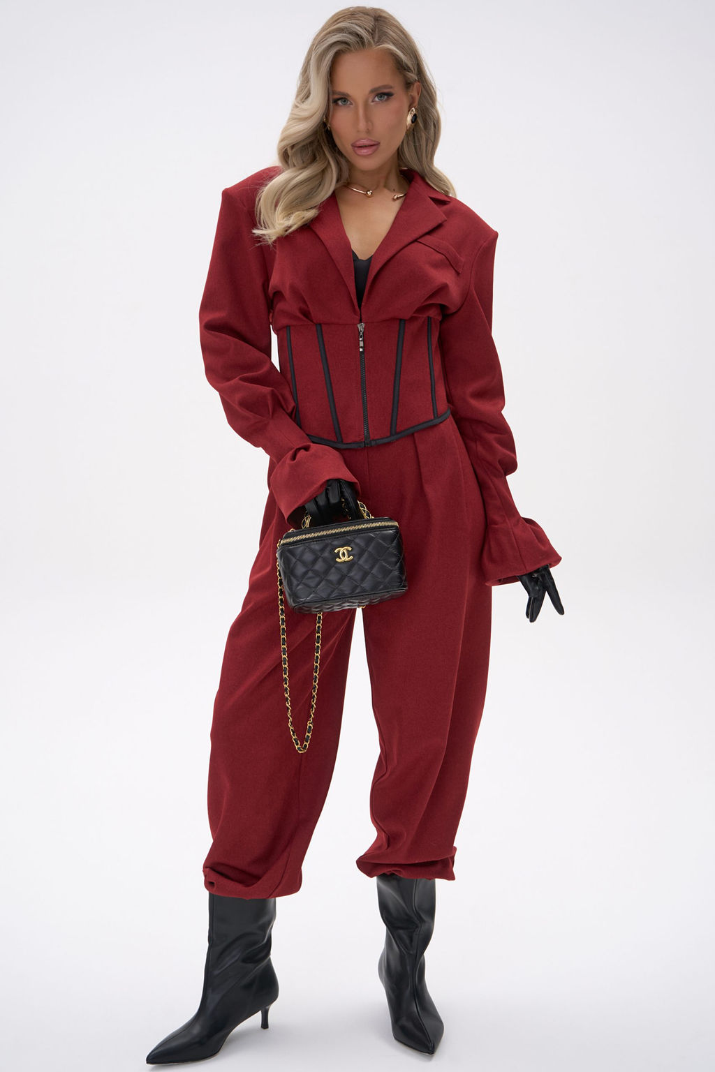 Пиджак  корсет Джуди (бордовый) - Эльза фото 22