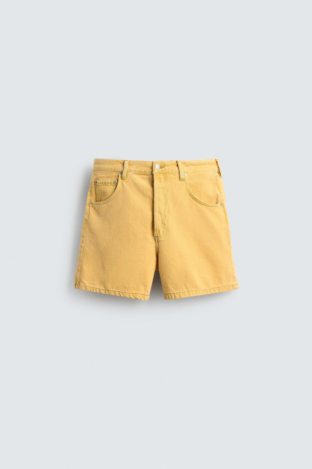 BERMUDA DENIM RELAXED FIT COLOR / Amarillo - Zara фото 7