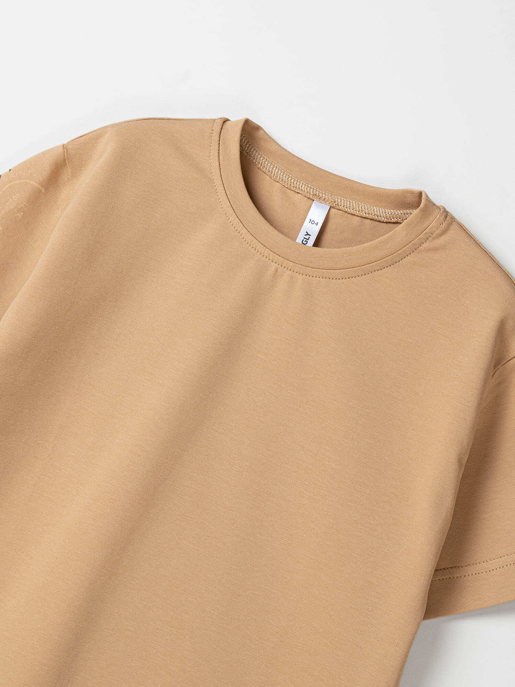 Футболка оверсайз "Беж" с принтом