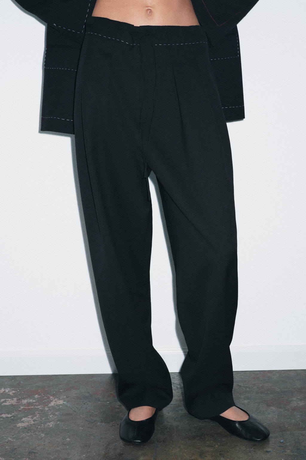 ZW COLLECTION LIMITED EDITION TOPSTITCHING TROUSERS - Zara фото 2
