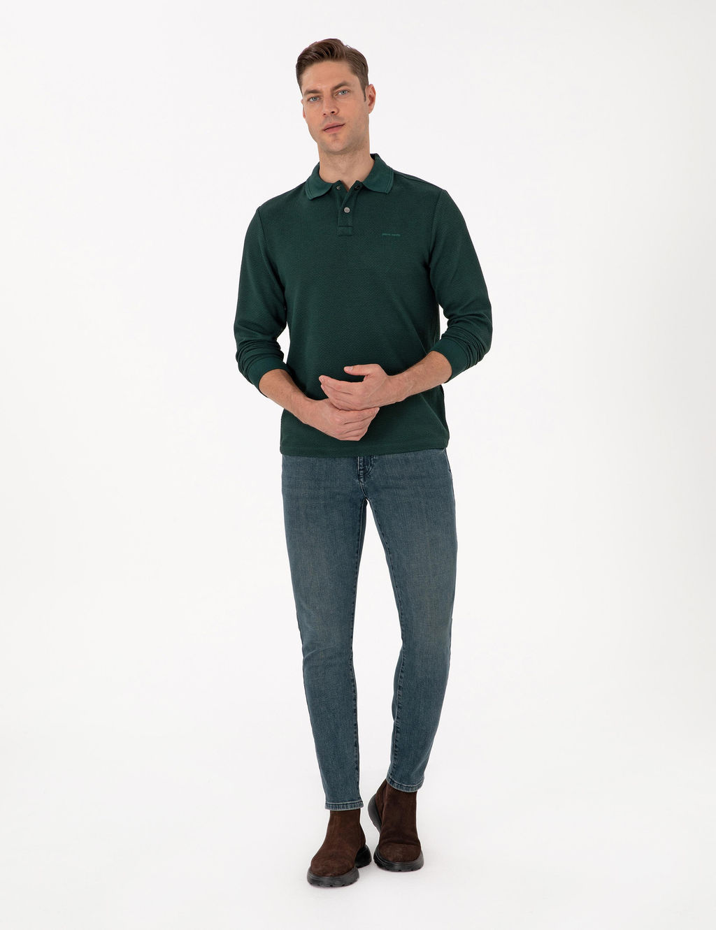 Koyu Ye_il Regular Fit Sweatshirt - Pierre cardin фото 4