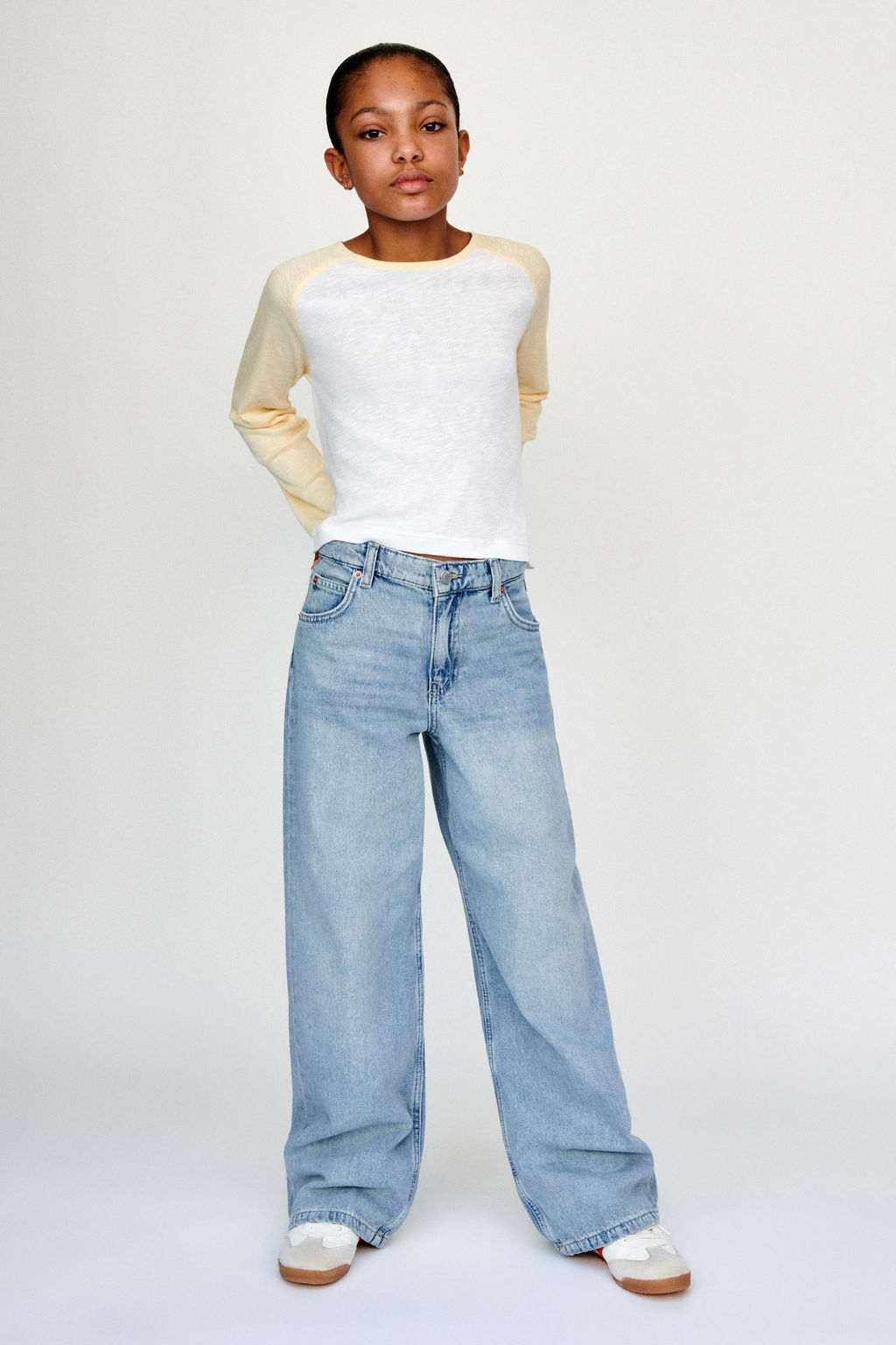 FADED WIDE-LEG JEANS - Zara фото 6