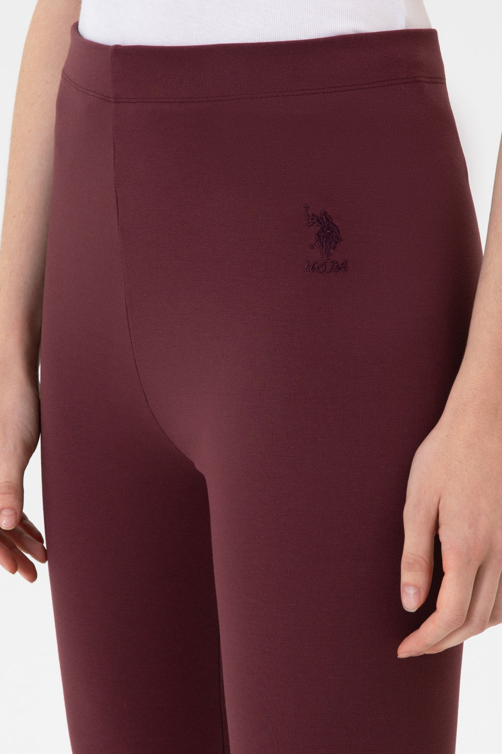KadДn Bordo YГksek Bel ToparlayДcД GГnlГk Tayt - U.s. polo assn фото 5