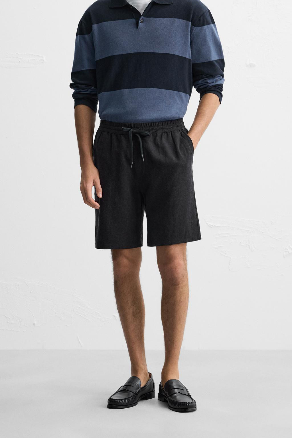 LINEN - VISCOSE BERMUDA SHORTS - Zara фото 13