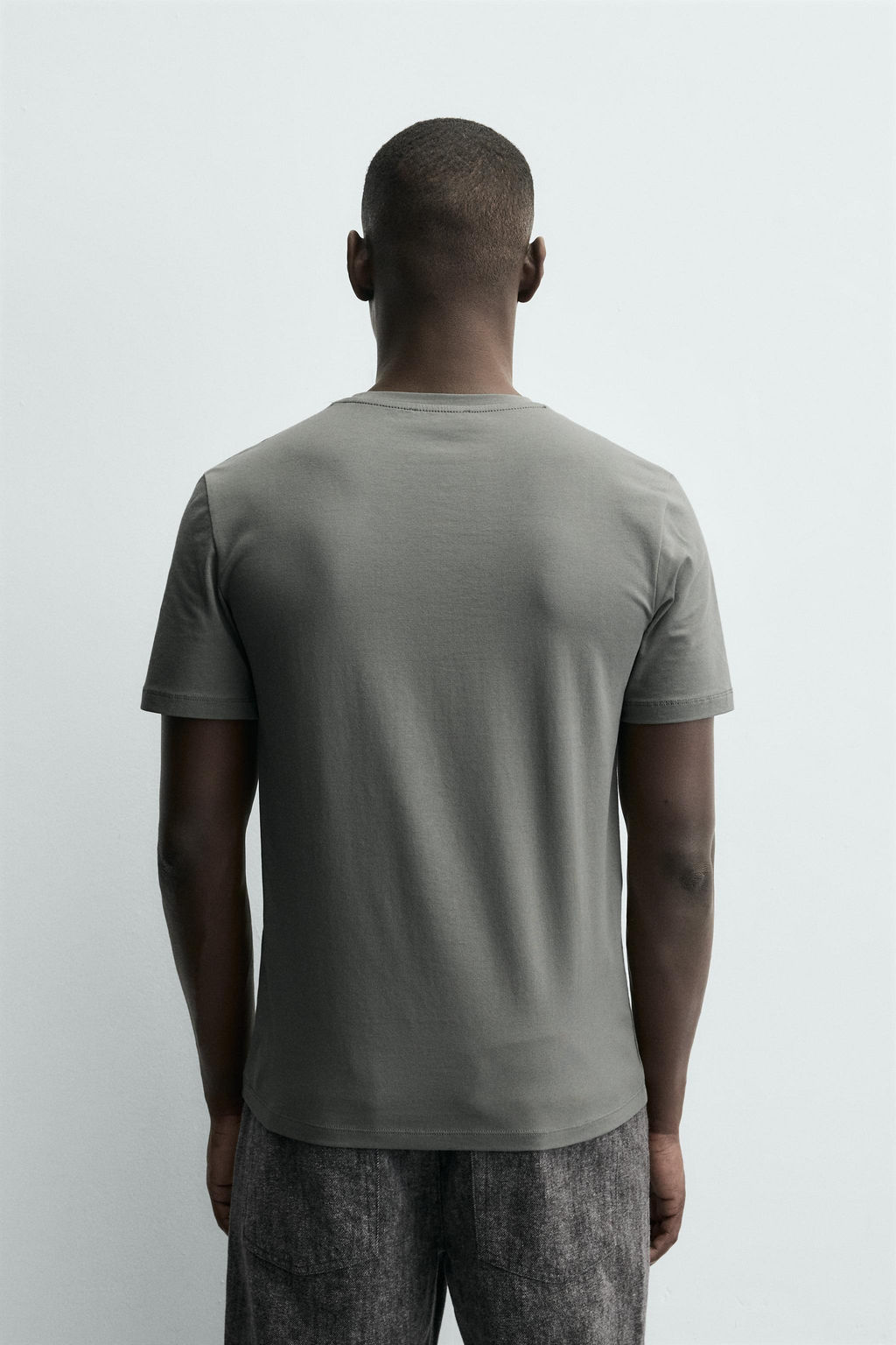 BASIC SLIM FIT T-SHIRT - Zara фото 3