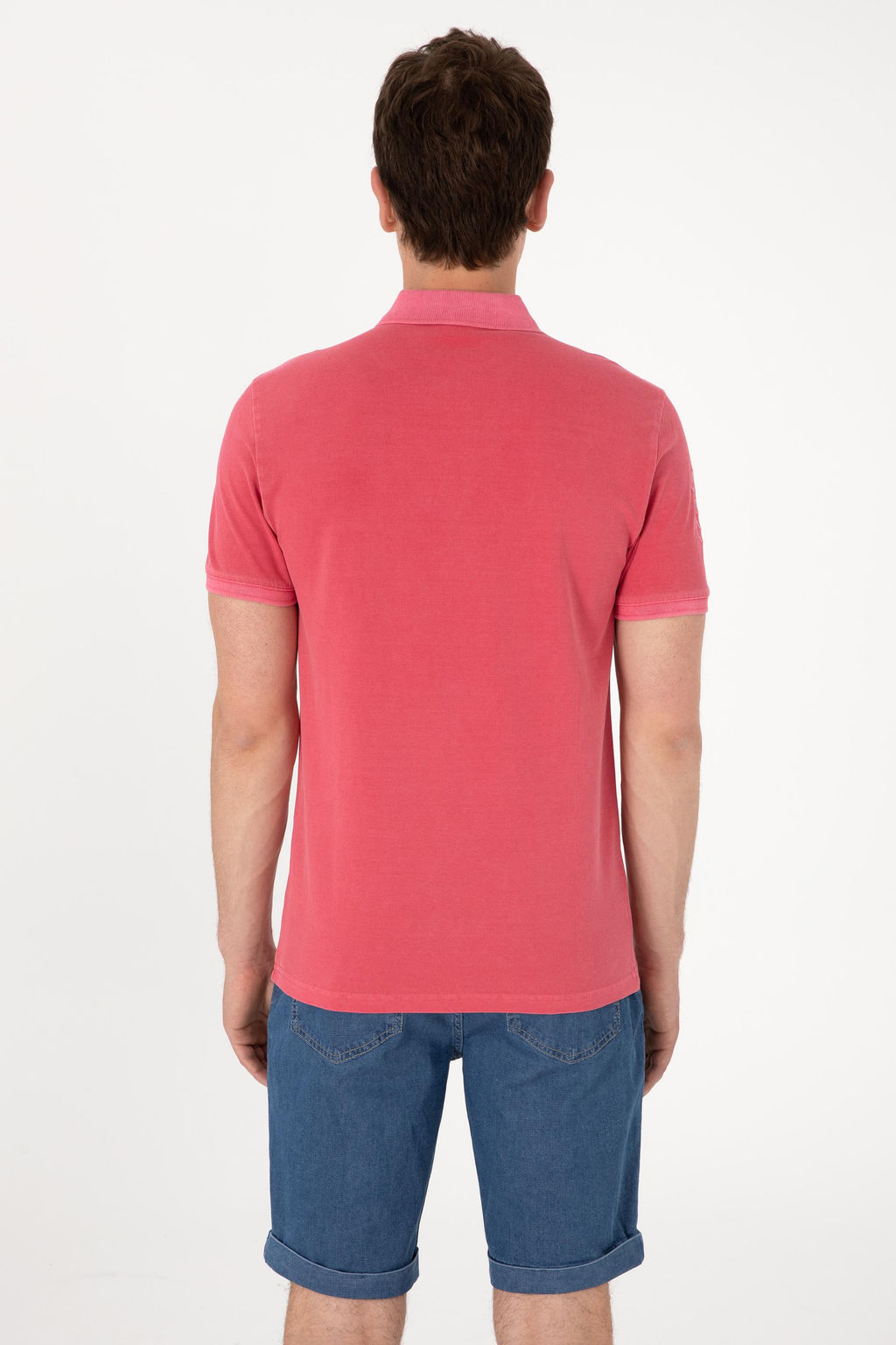 Erkek Slim Fit Polo Yaka Pembe Basic Ti__rt Sepette S_rpriz _ndirim - U.s. polo assn фото 5